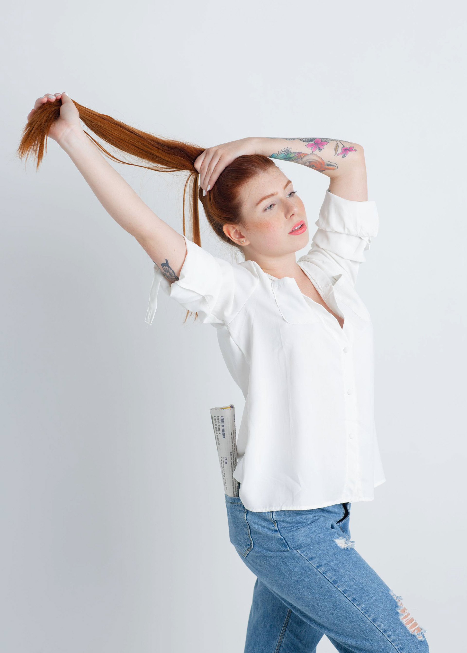 Ensaio fotográfico feminino em estúdio, em Videira/SC