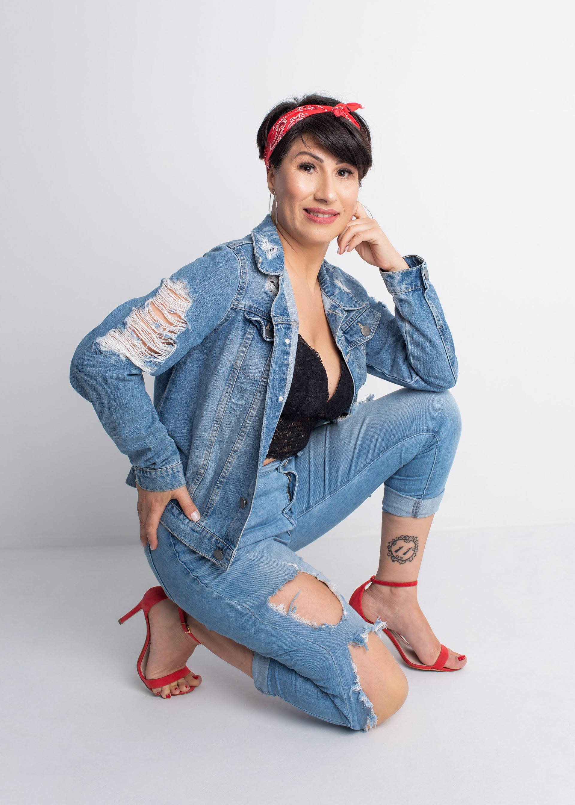 Ensaio fotográfico feminino em estúdio, em Videira/SC