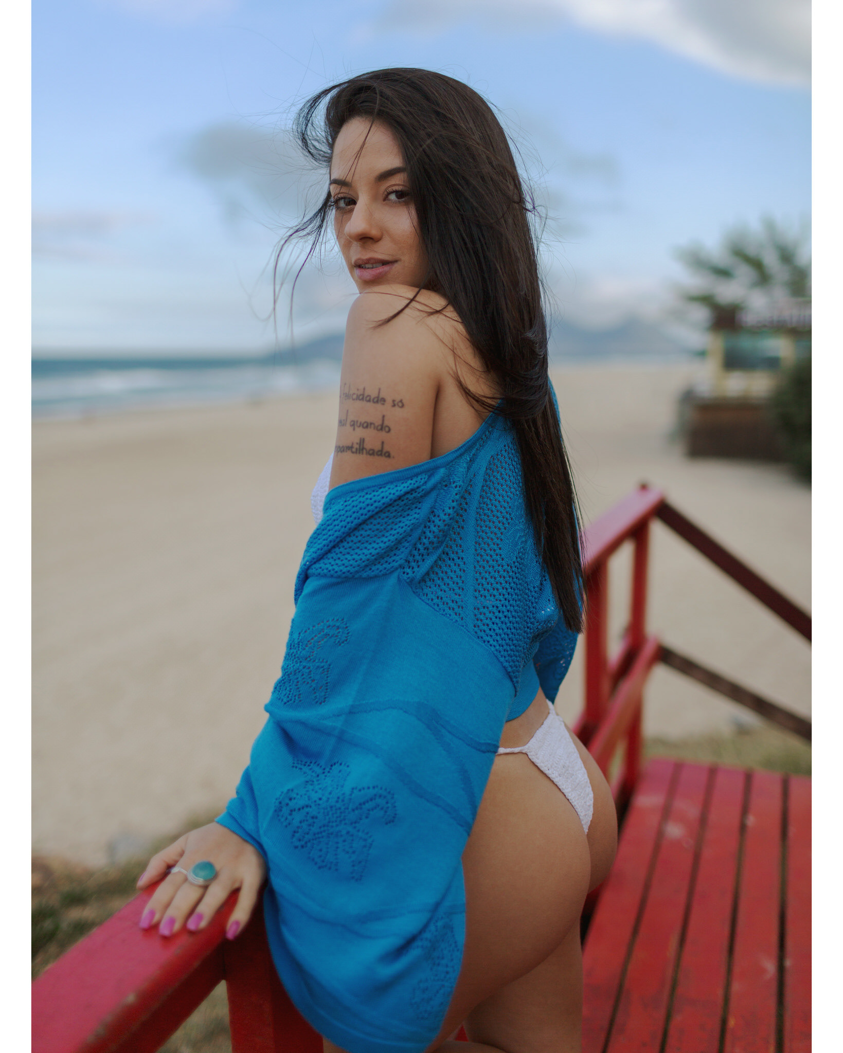 Ensaio feminino na Praia do Campeche, Em Florianópolis/SC