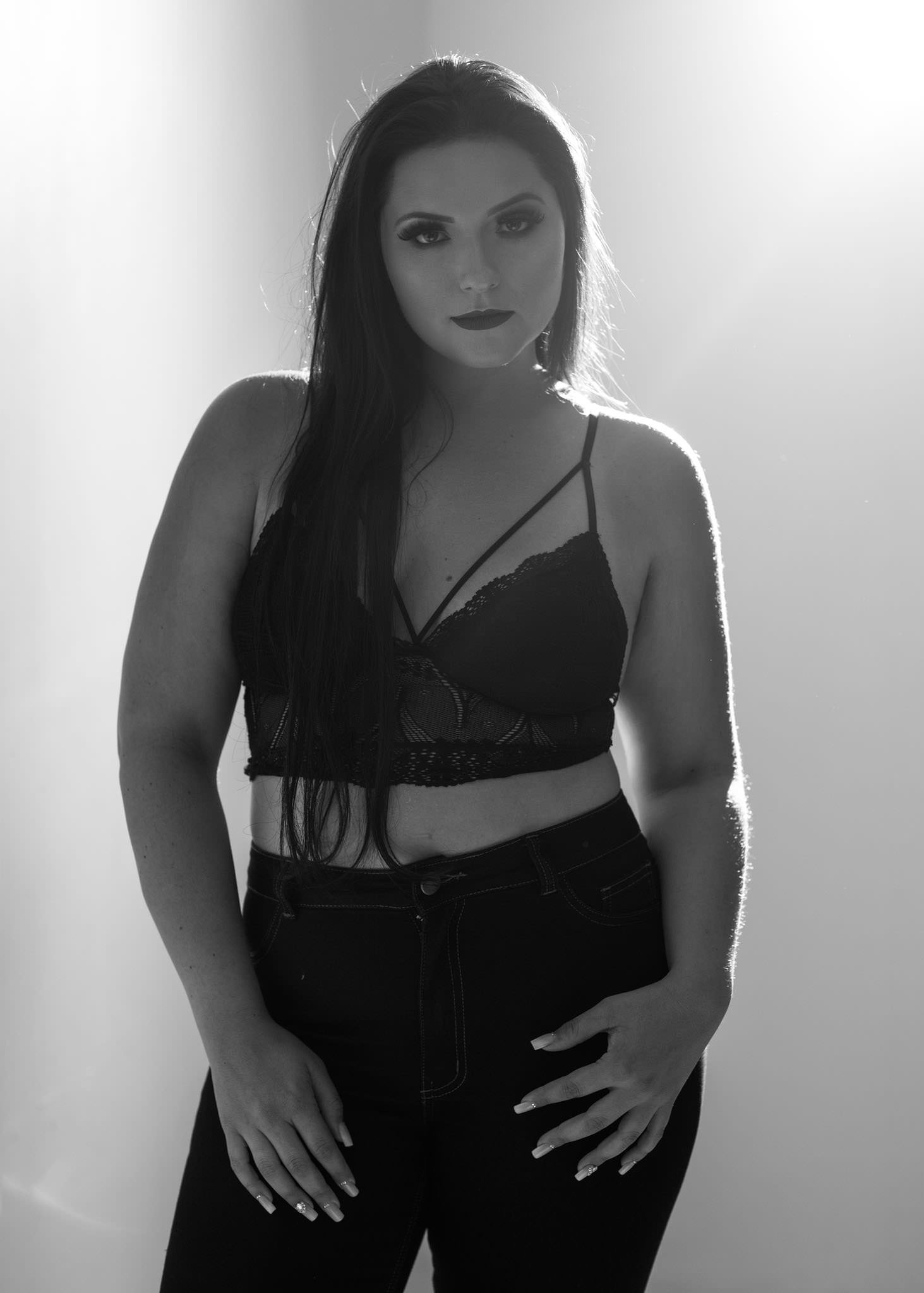 Ensaio feminino em estúdio, em Videira/SC