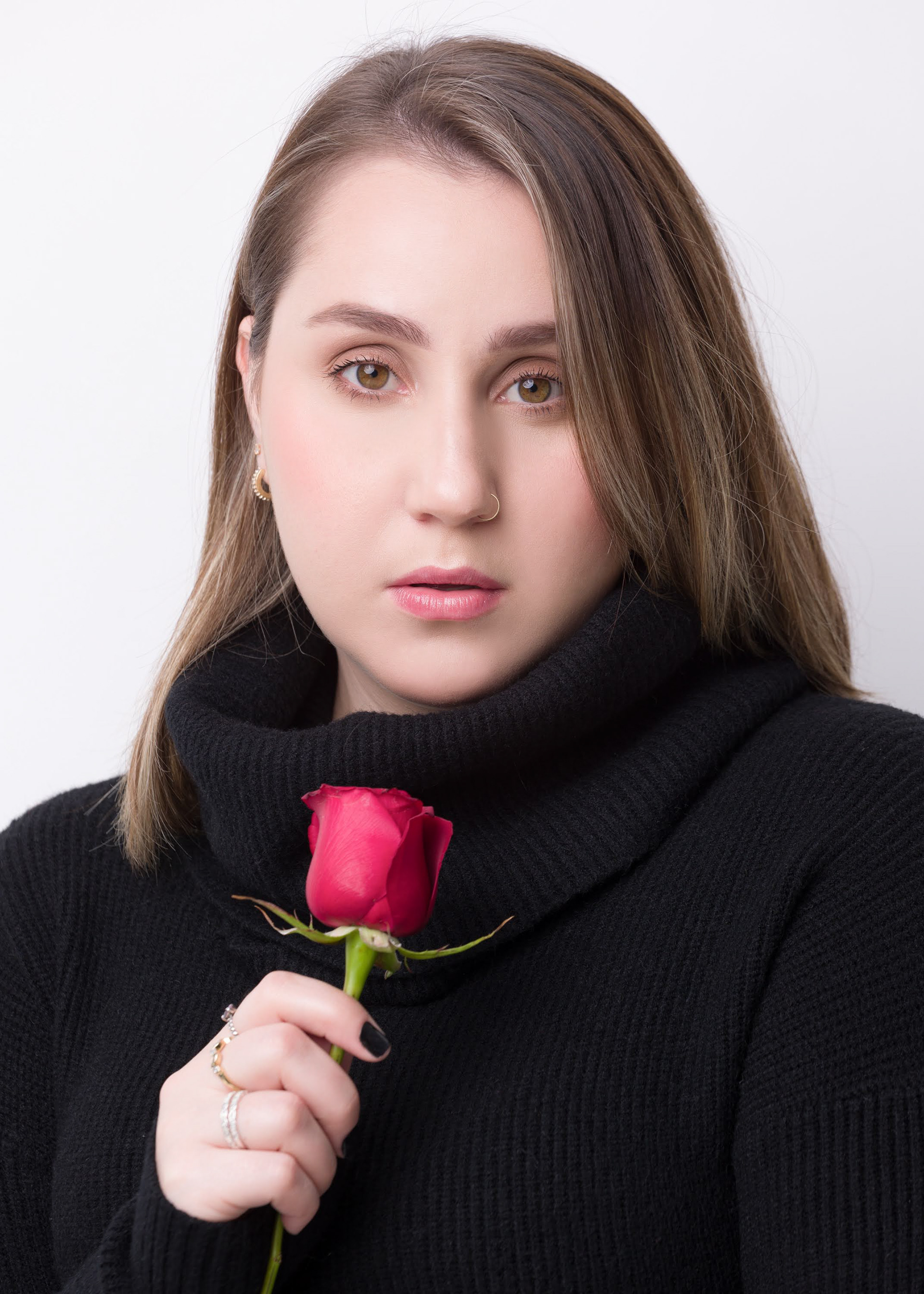 Ensaio fotográfico feminino em estúdio, em Videira/SC
