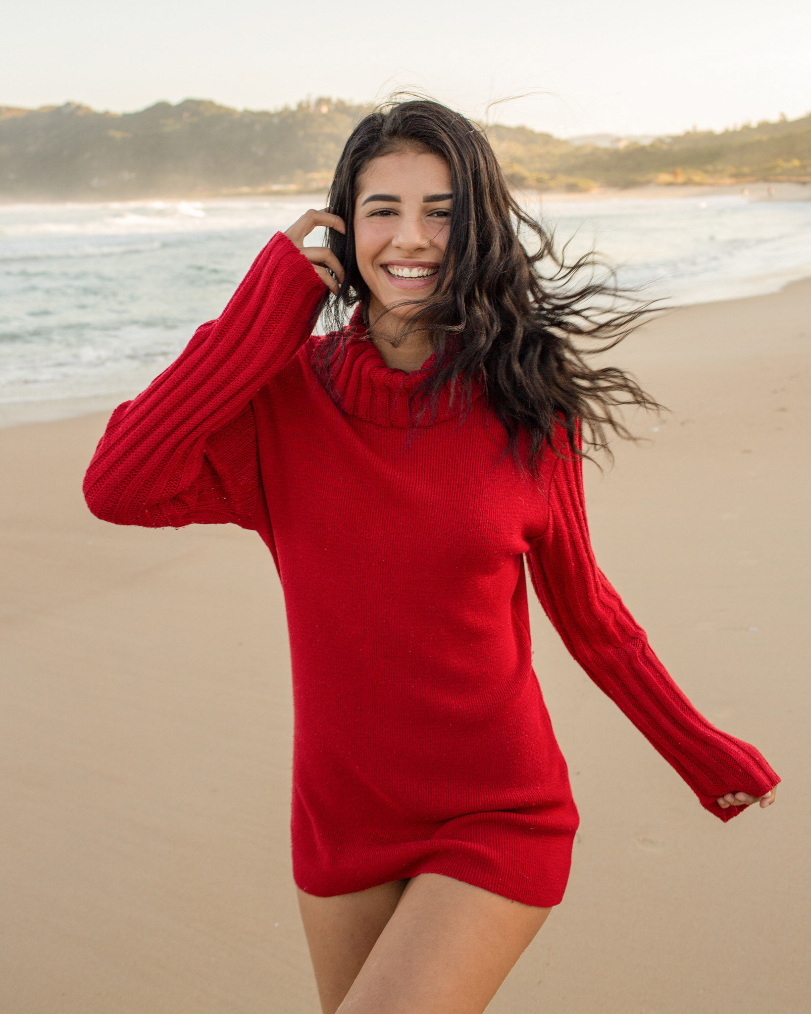 Ensaio fotográfico feminino na Praia Mole, em Florianópolis/SC