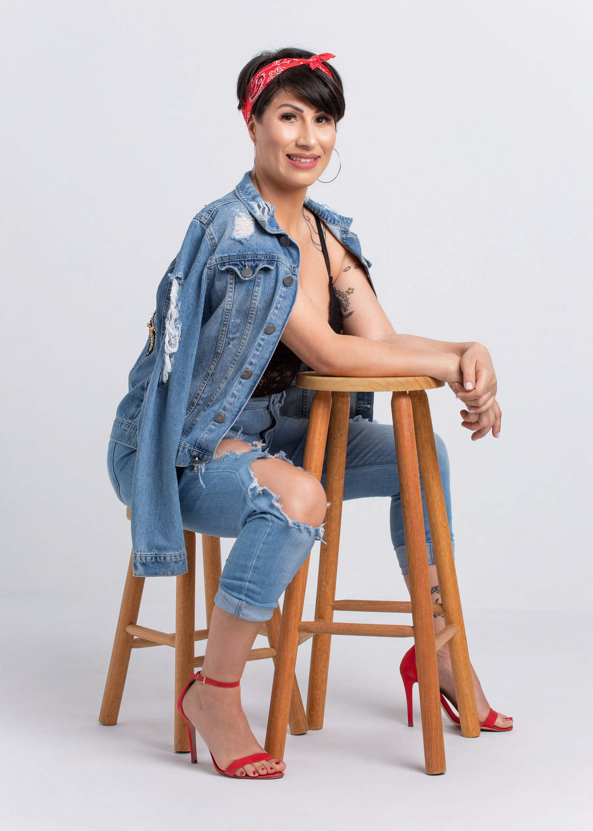 Ensaio fotográfico feminino em estúdio, em Videira/SC
