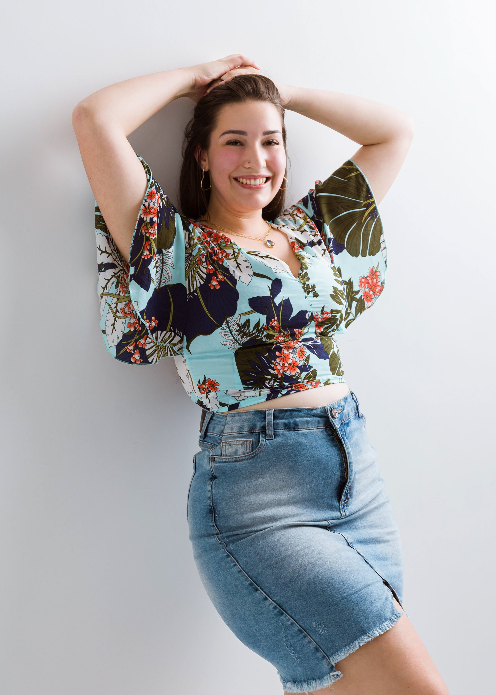 Ensaio fotográfico feminino em estúdio, em Videira/SC