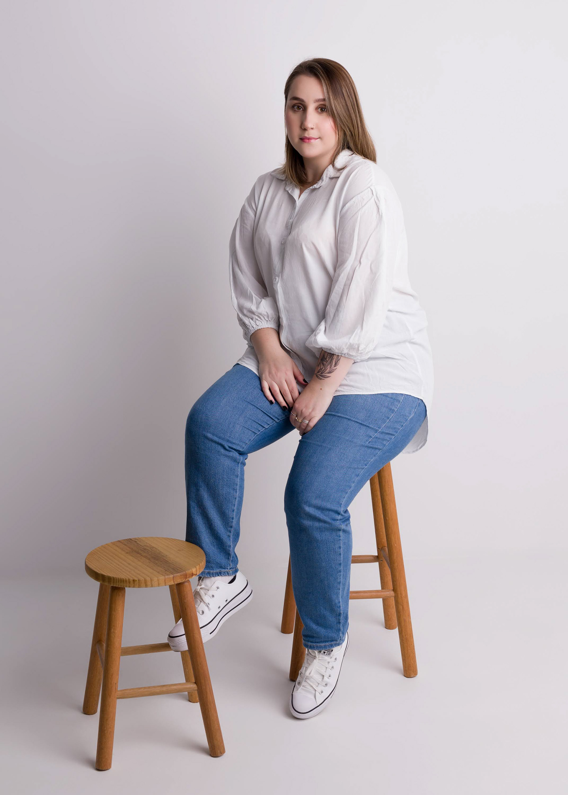 Ensaio fotográfico feminino em estúdio, em Videira/SC
