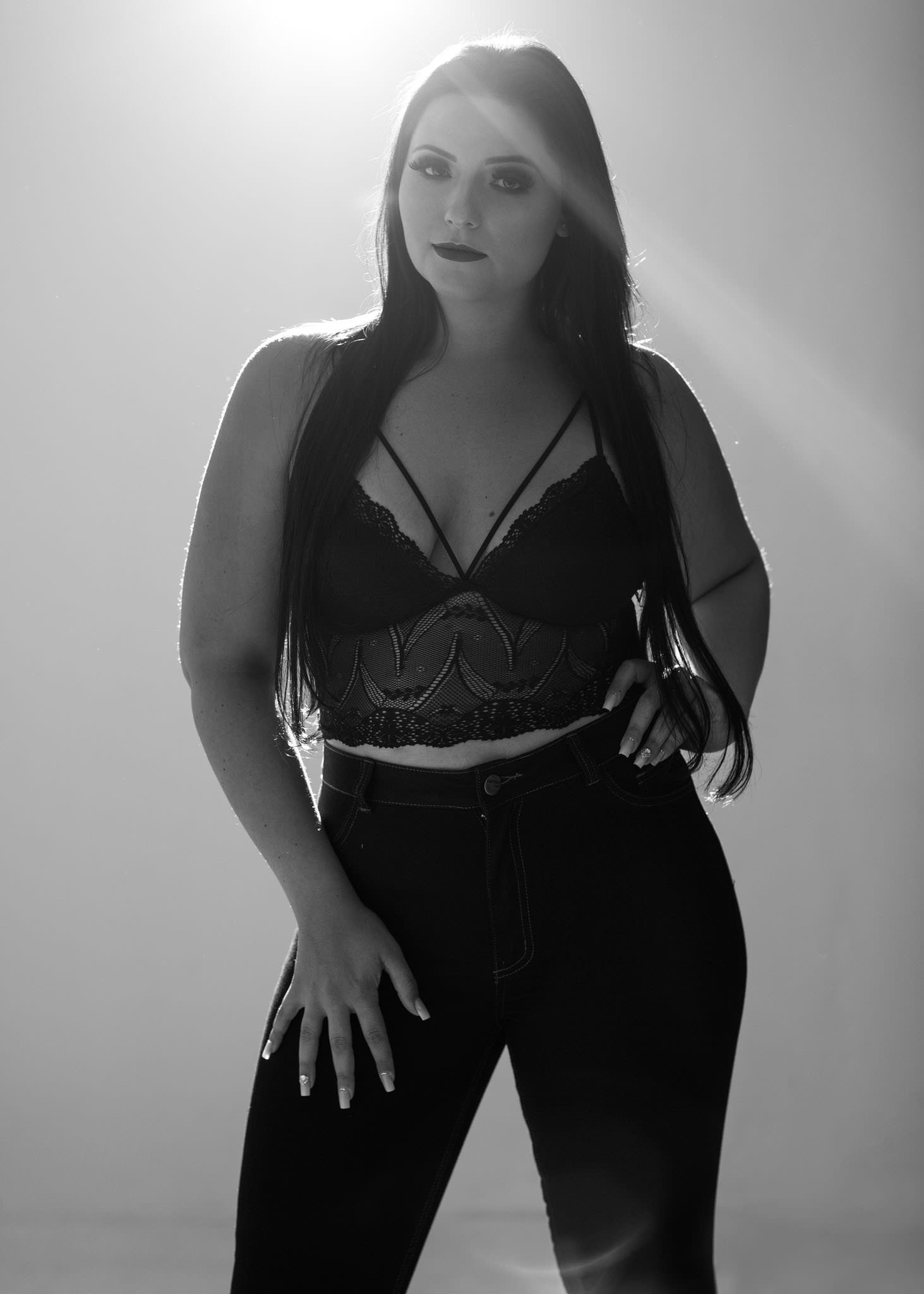 Ensaio feminino em estúdio, em Videira/SC