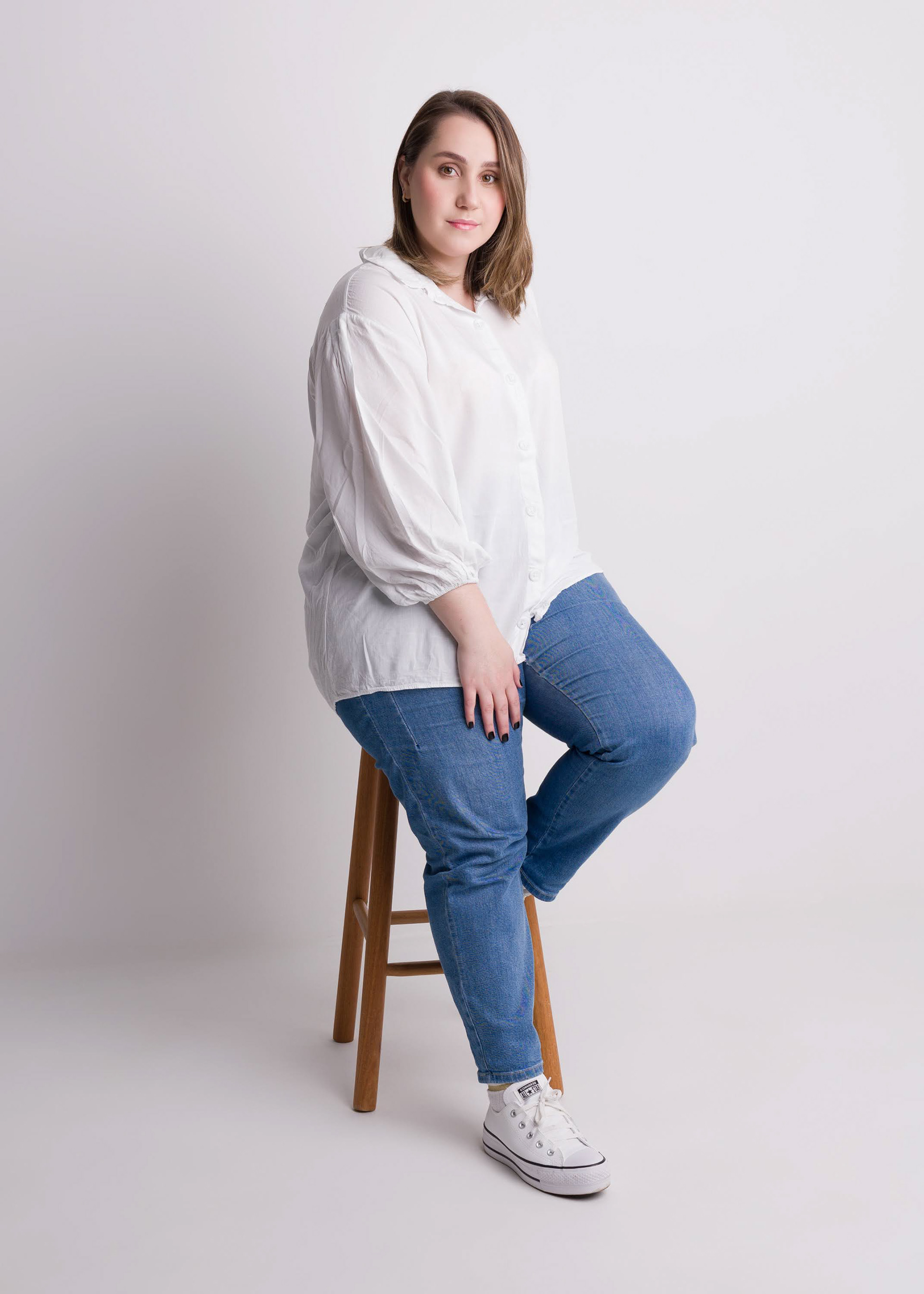 Ensaio fotográfico feminino em estúdio, em Videira/SC