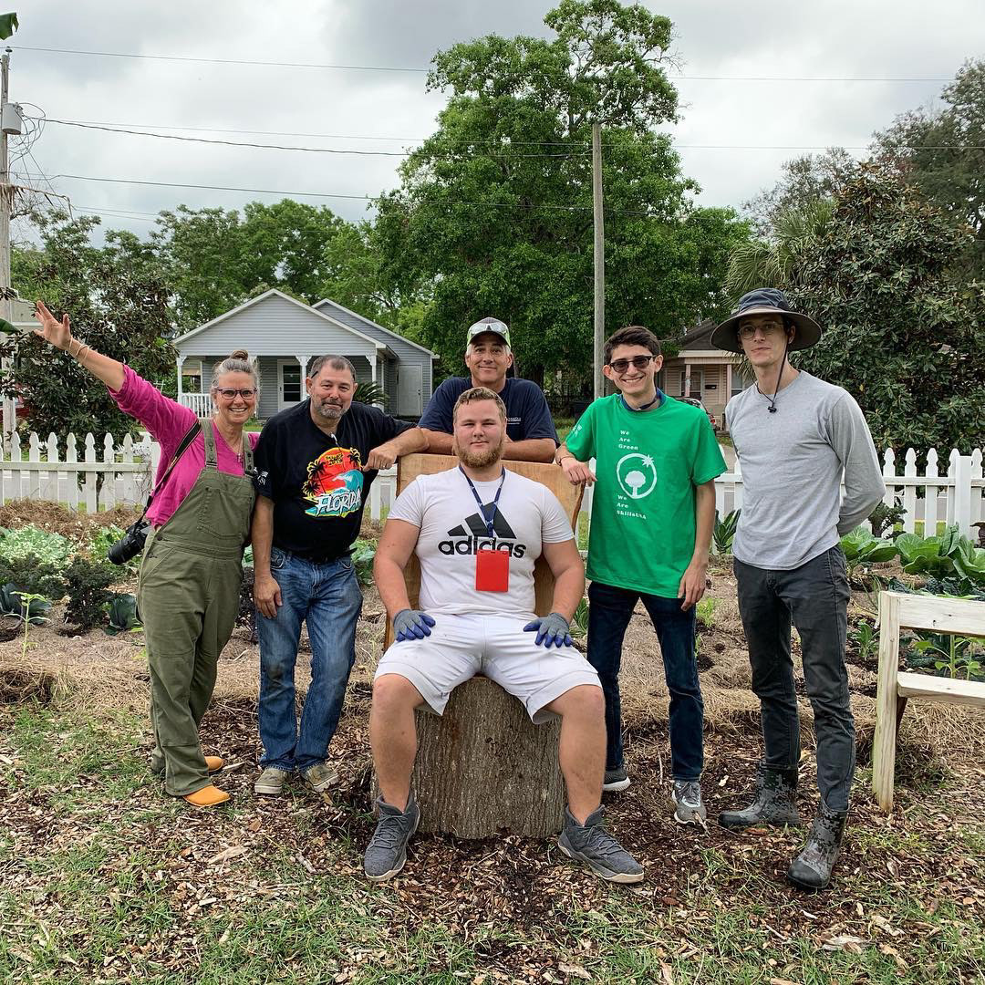 Our volunteer team working with a local community garden in Pensacola