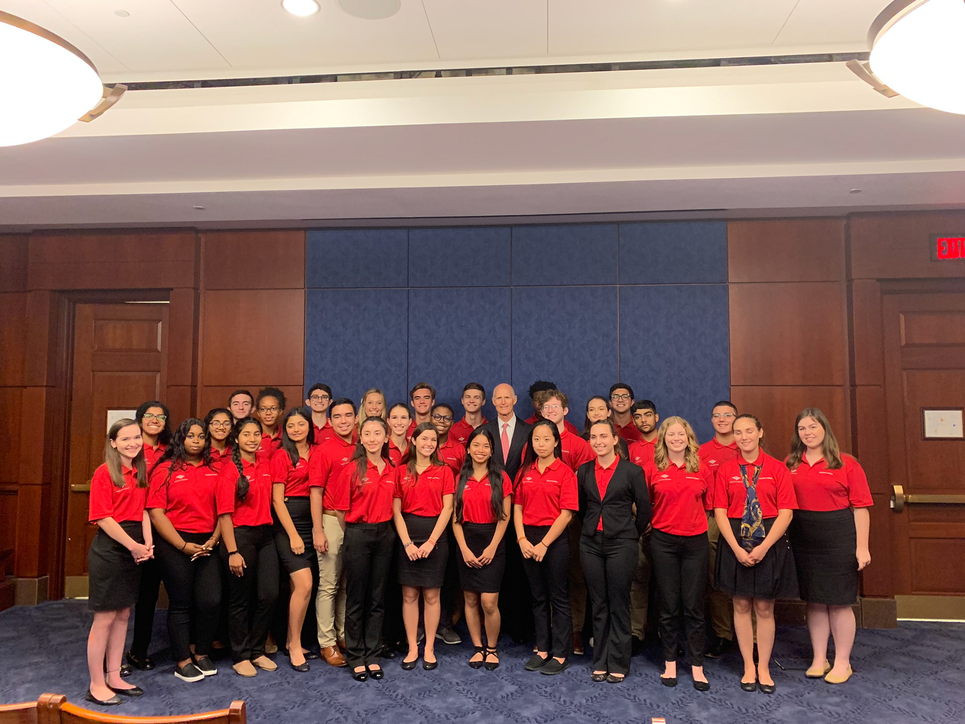 Florida Bank of America Student Leaders with Senator Rick Scott