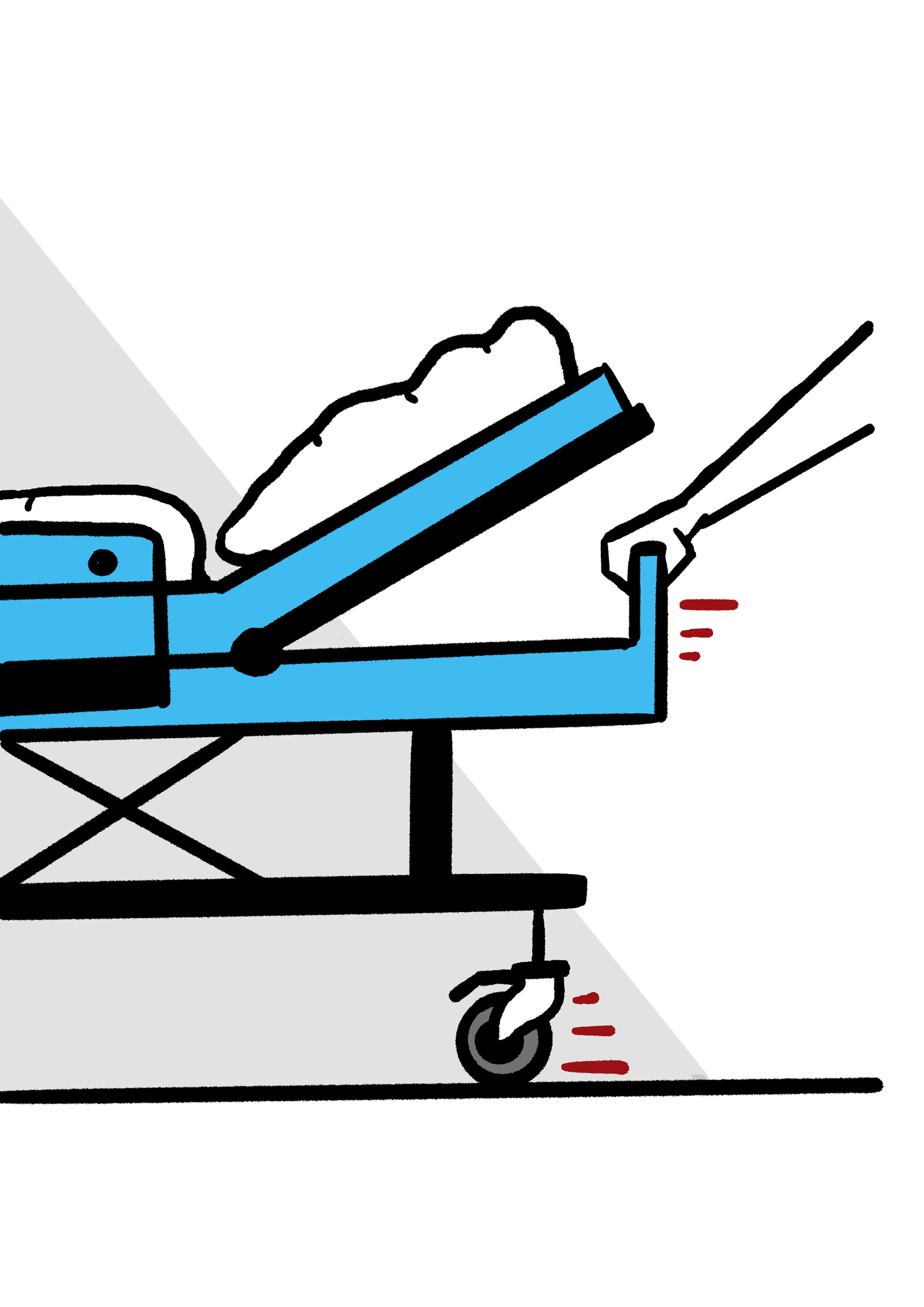 Pozor pojízdné lůžko