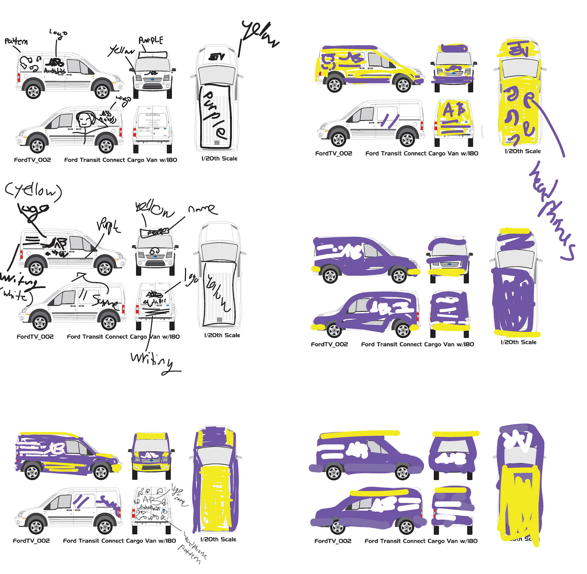 Vehicle Wrap Sketches