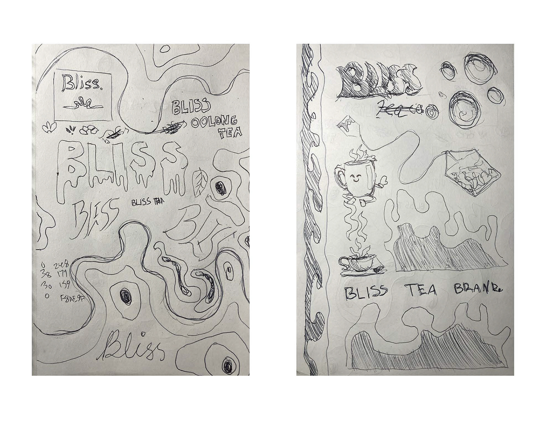 Bliss Tea Packaging Sketches