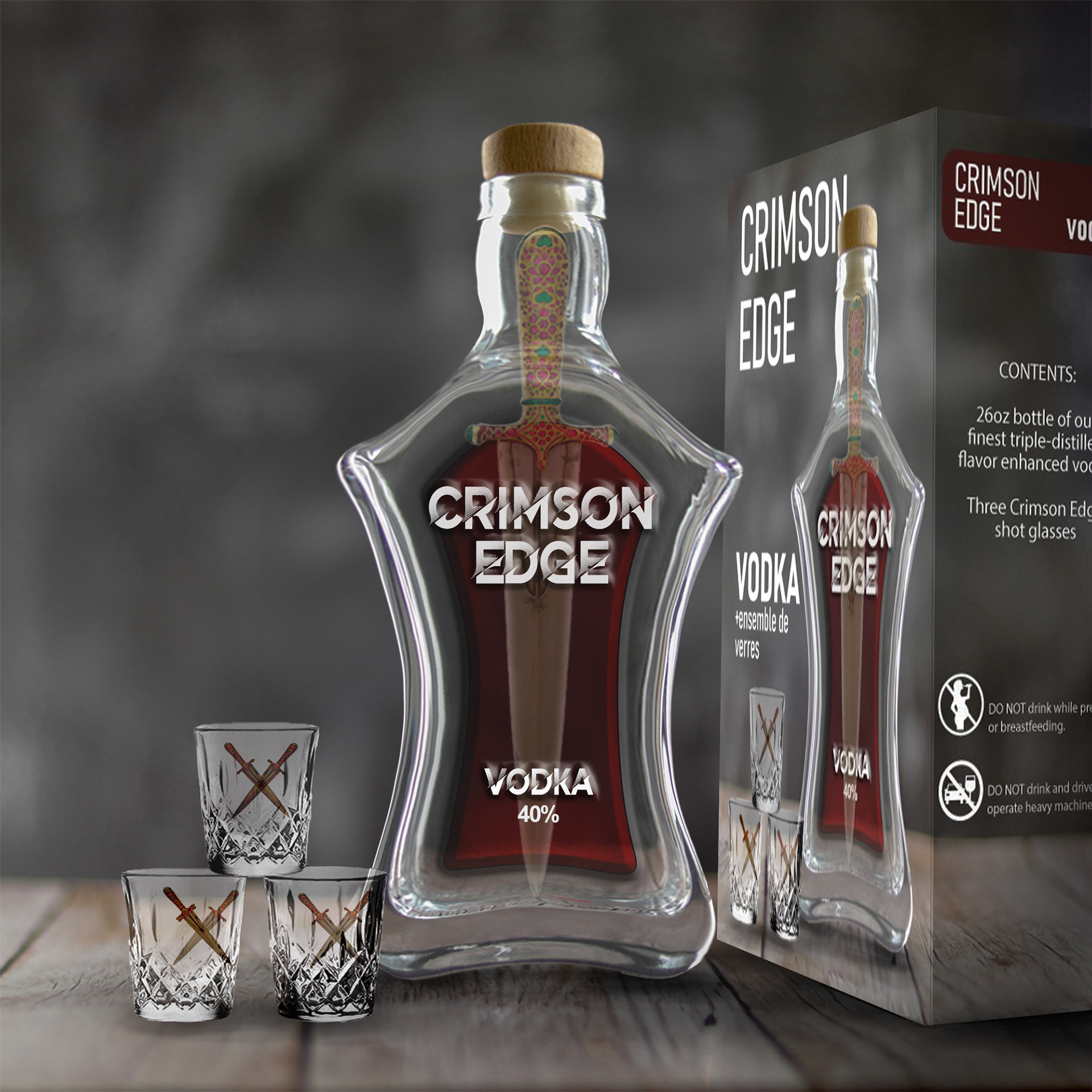 Mockup of Product With Box