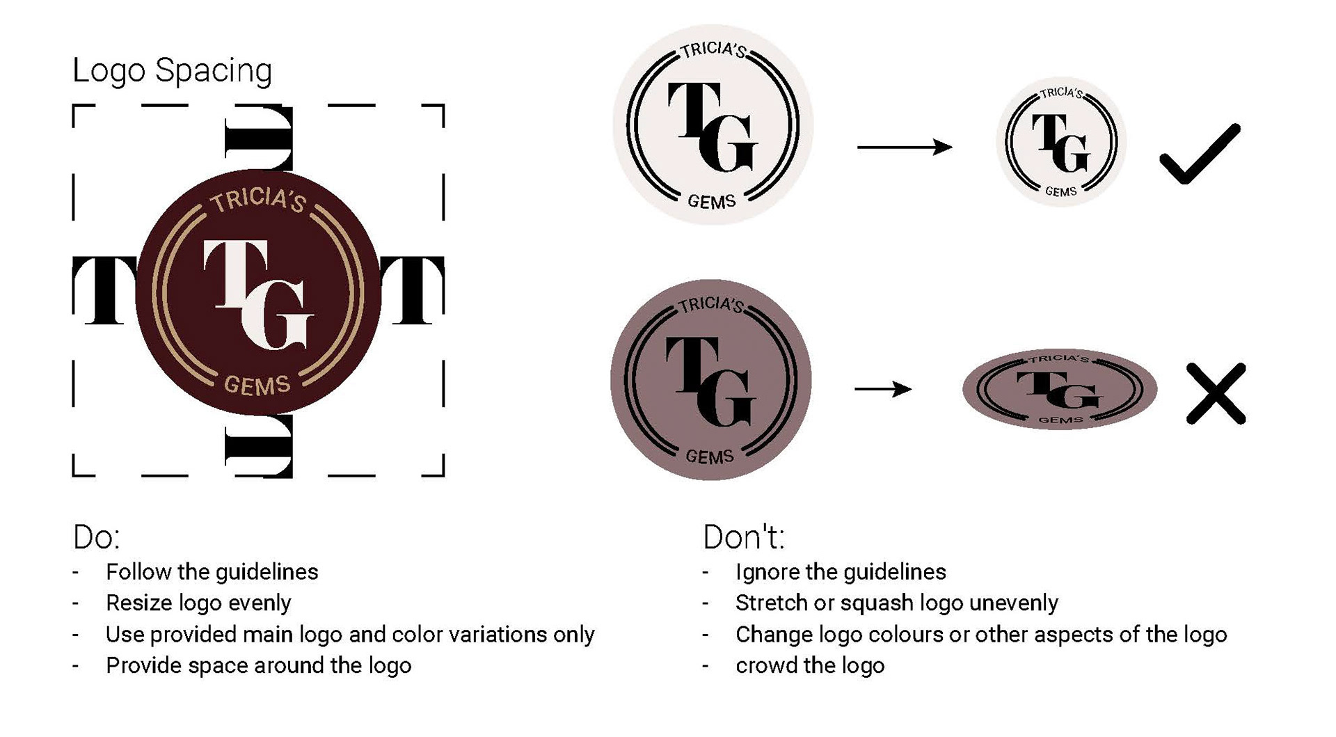 Logo Spacing, Do's and Dont's