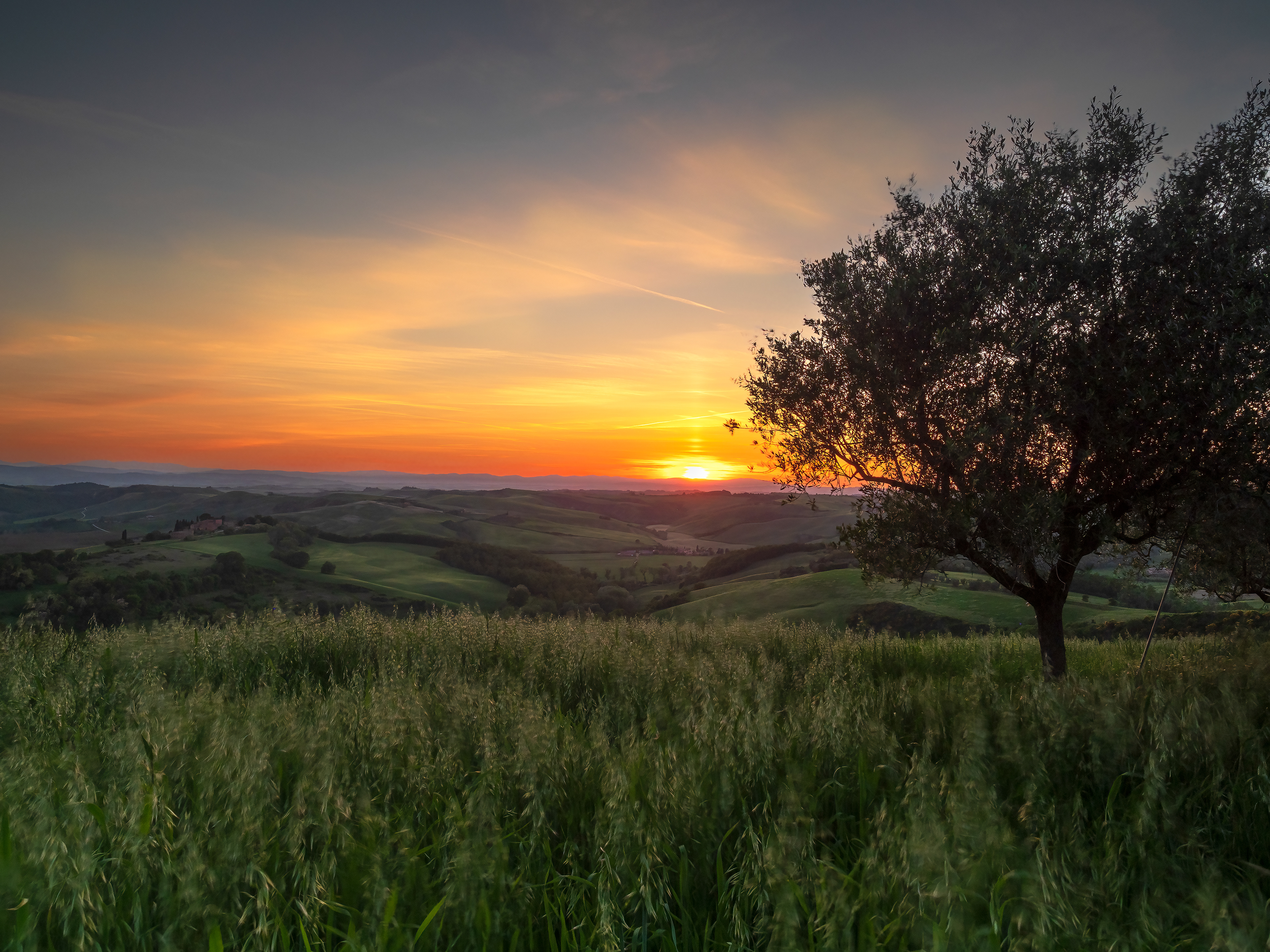 Tramonto nelle Crete Senesi