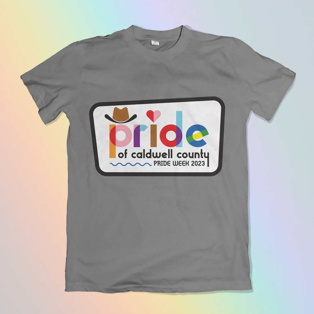 I was asked to create this shirt design to celebrate the second annual Pride of Caldwell County's Pride Week!