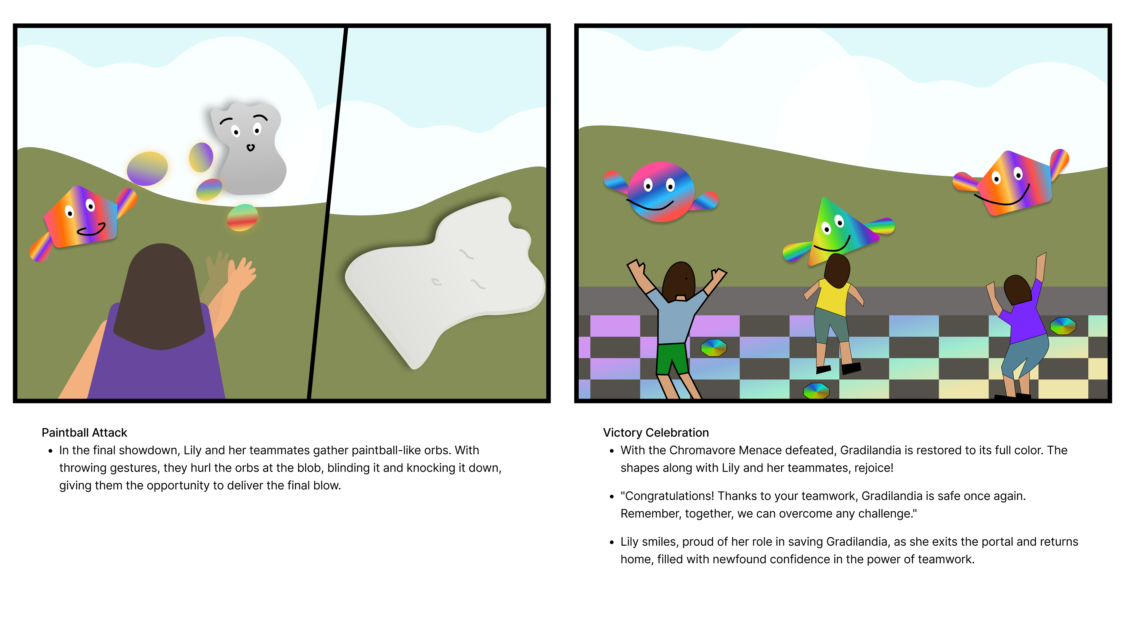 Storyboard assisted with developing the gameplay interactions