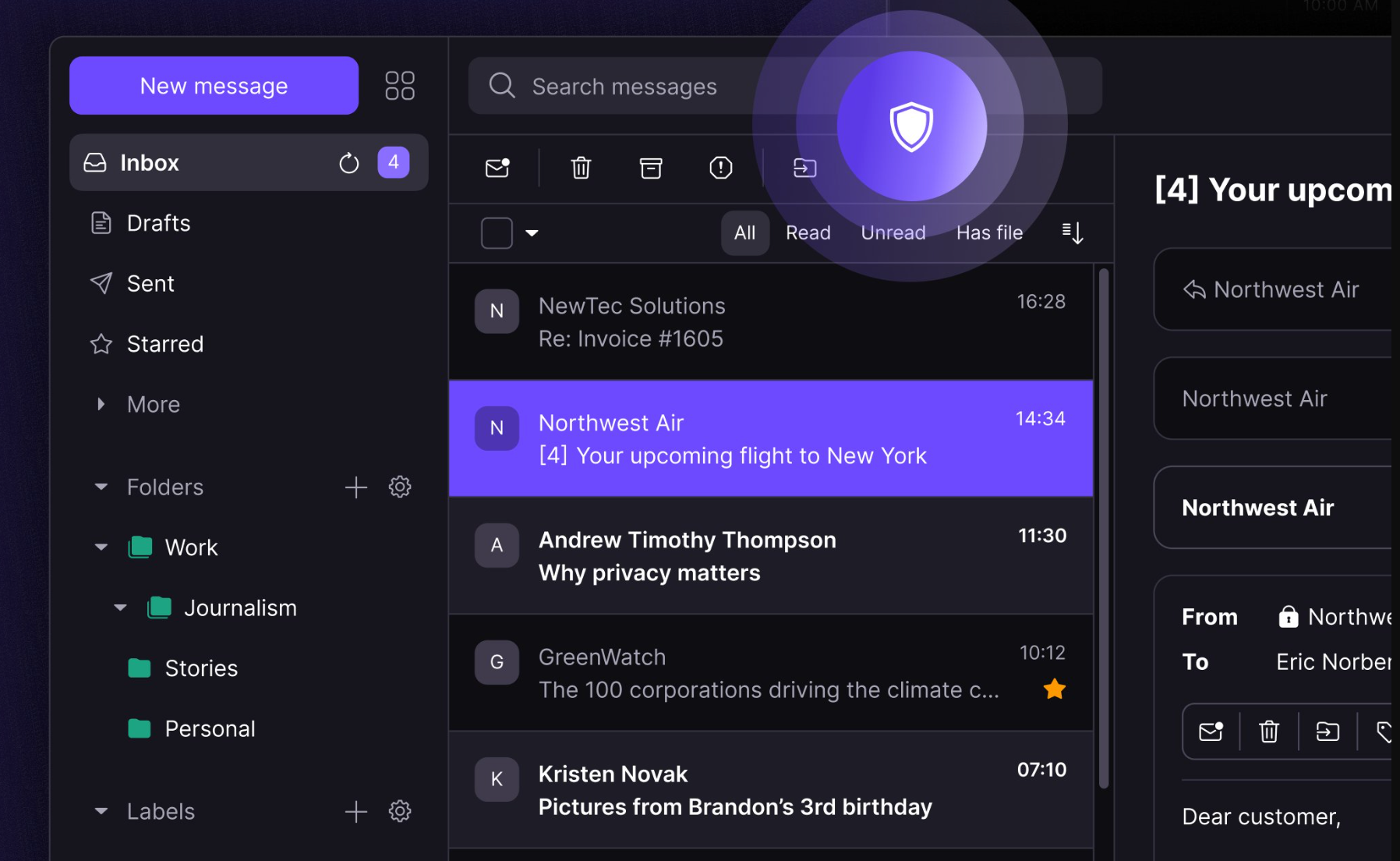 ProtonMail Incoming Emails