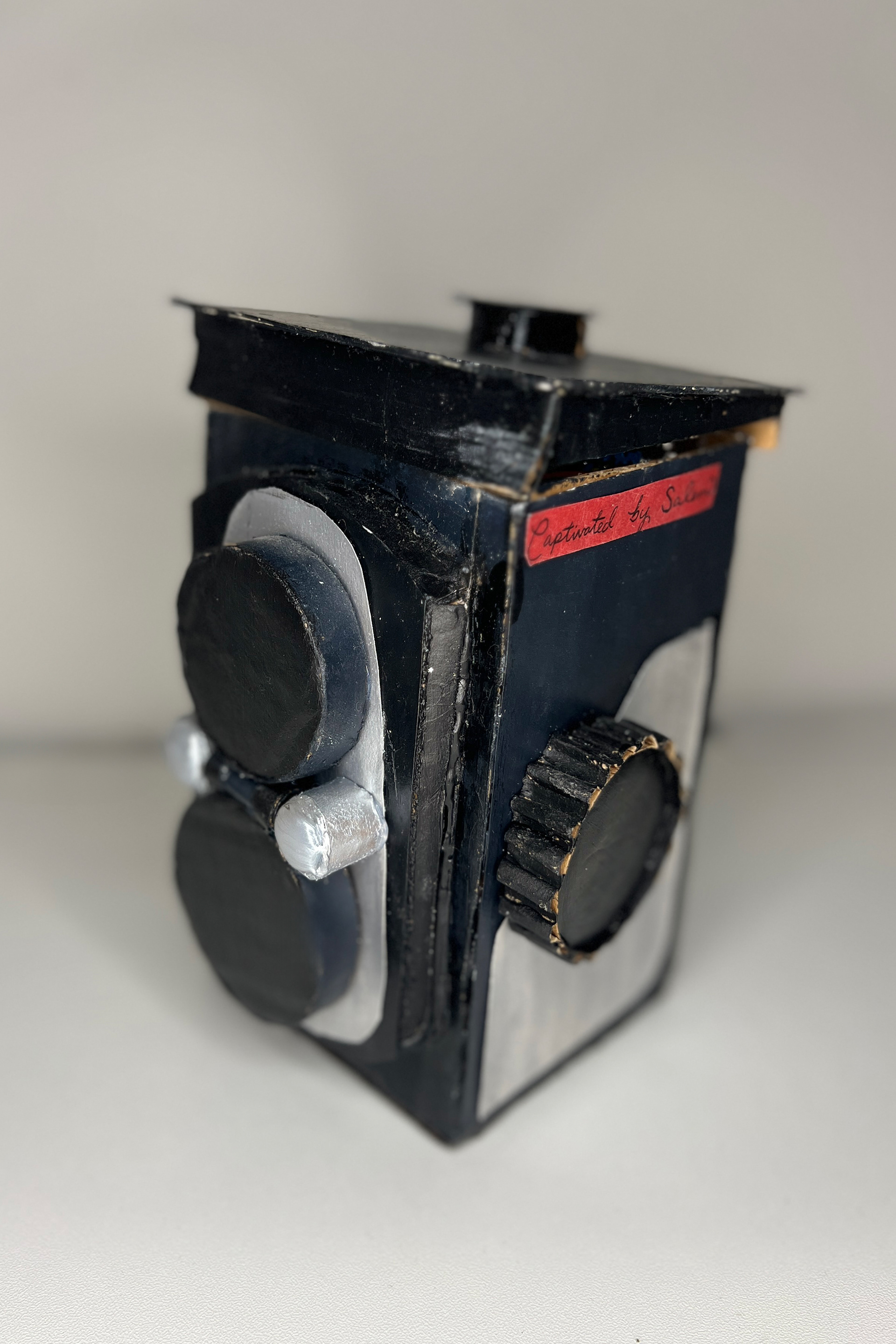 Custom Video Mixer, Mixed Media (Cardboard, Electronics, Acrylic, Hand-Painted Details), 2023