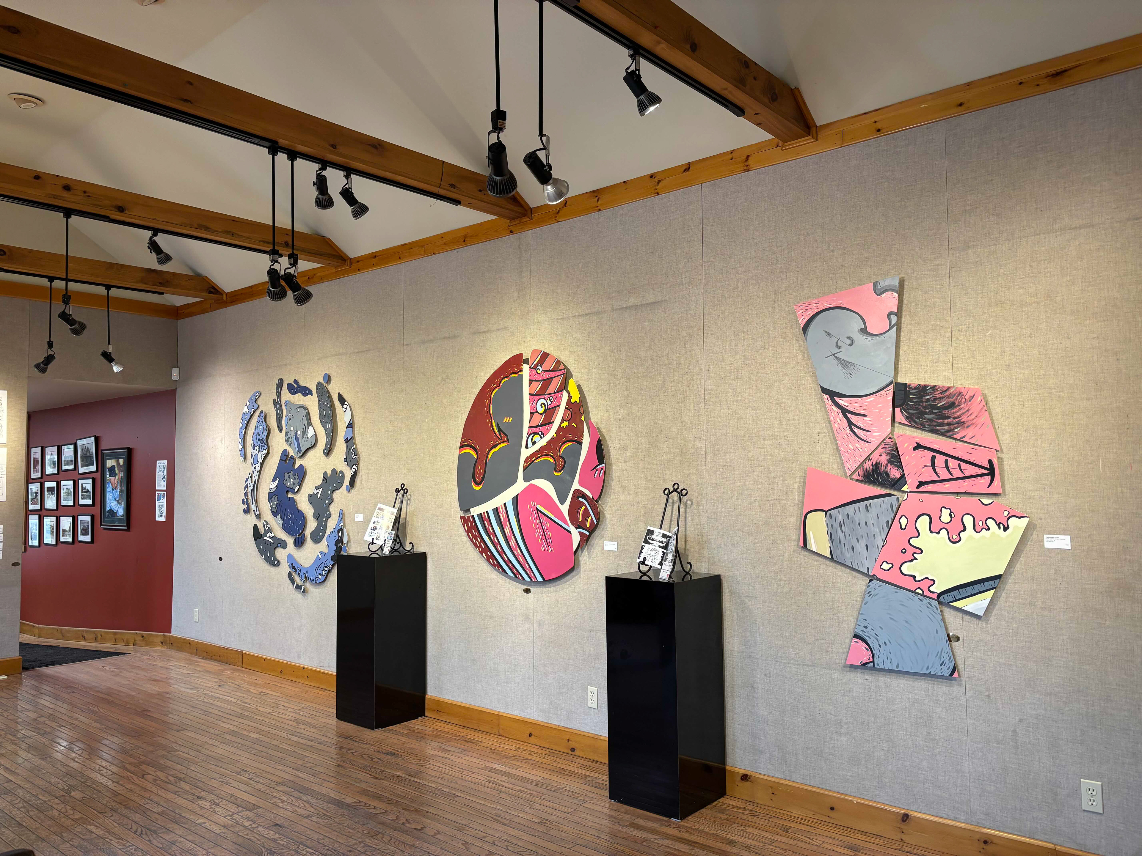 3 large scale, "Puzzle Paintings" hung in Tillsonburg's gallery