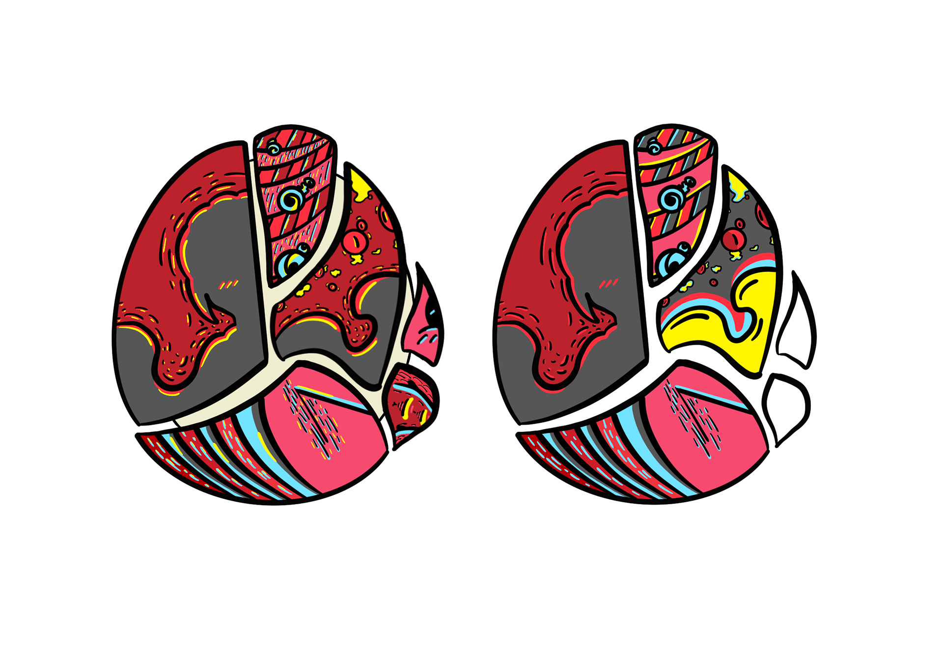 Concept sketches for the work