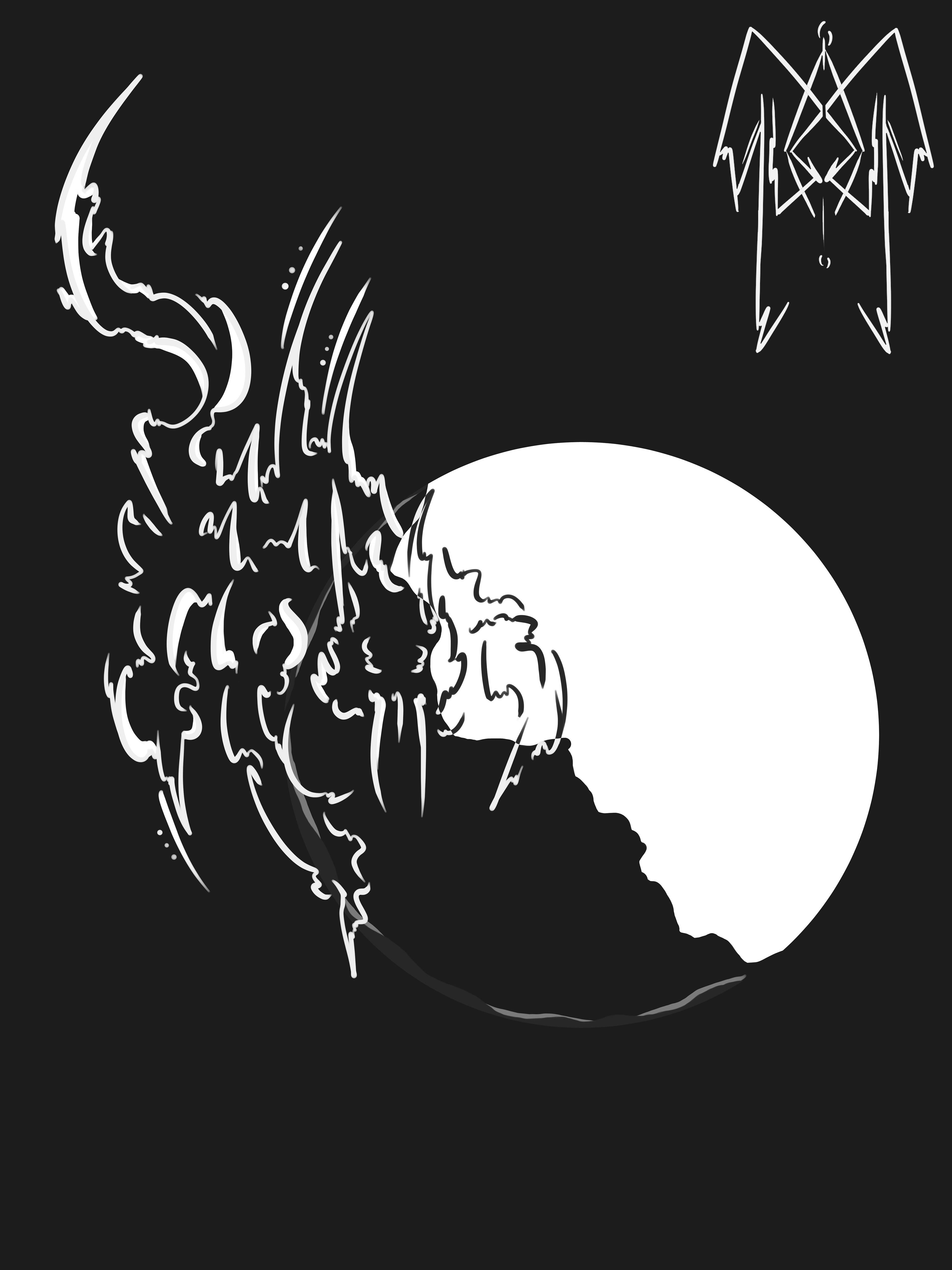 "Magik the Moon Deity" - Digital Illustration, 2024