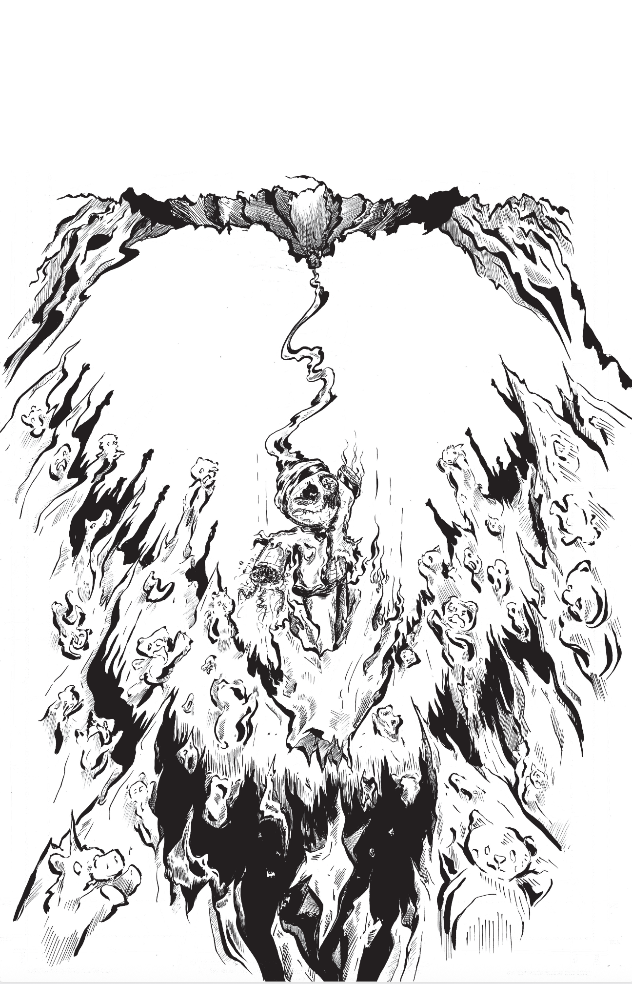 Monster of the Abyss Cover Inks by Eric Olcsvary