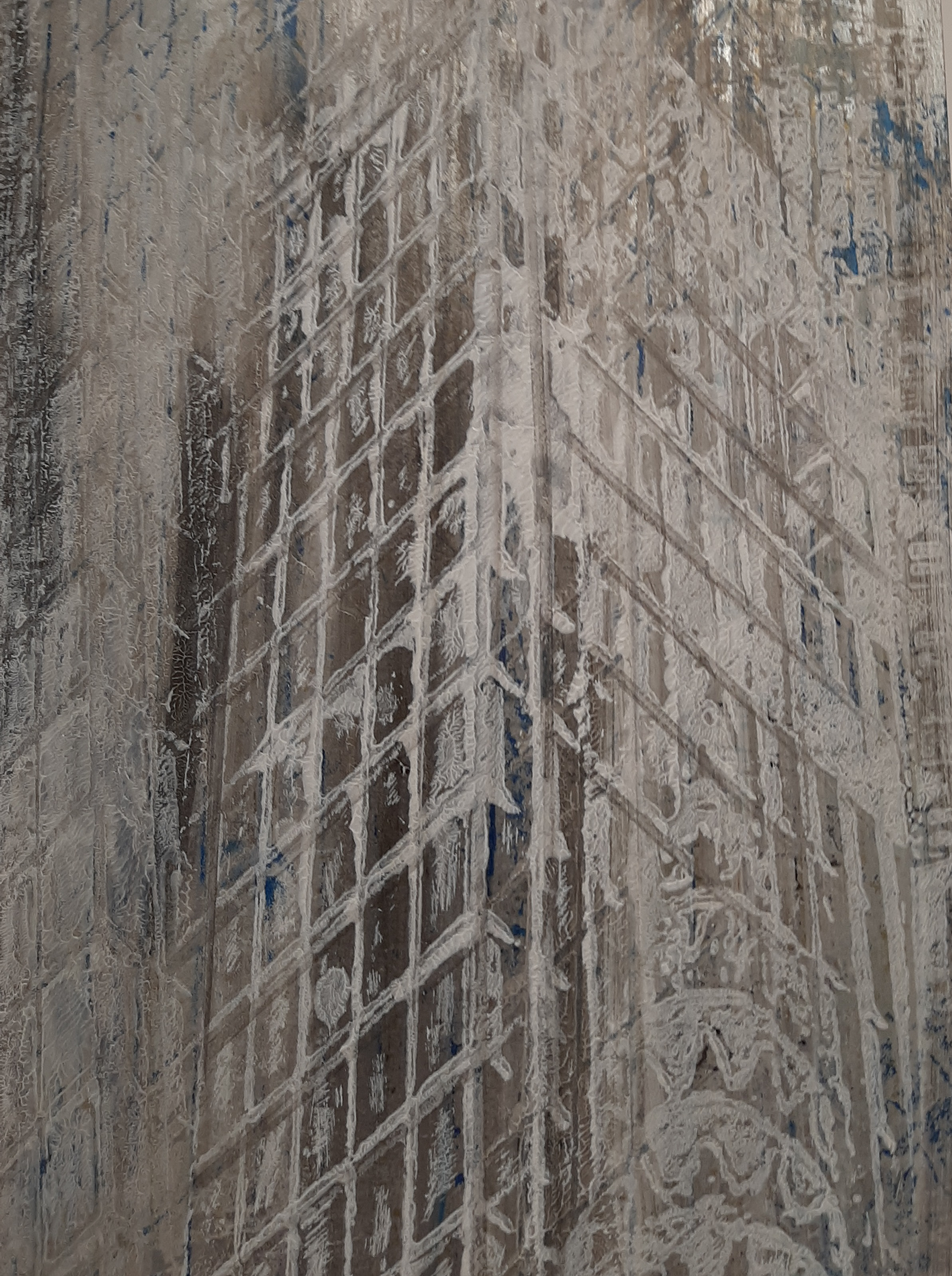 BUILDING METAL 73x102 sur papier d'art