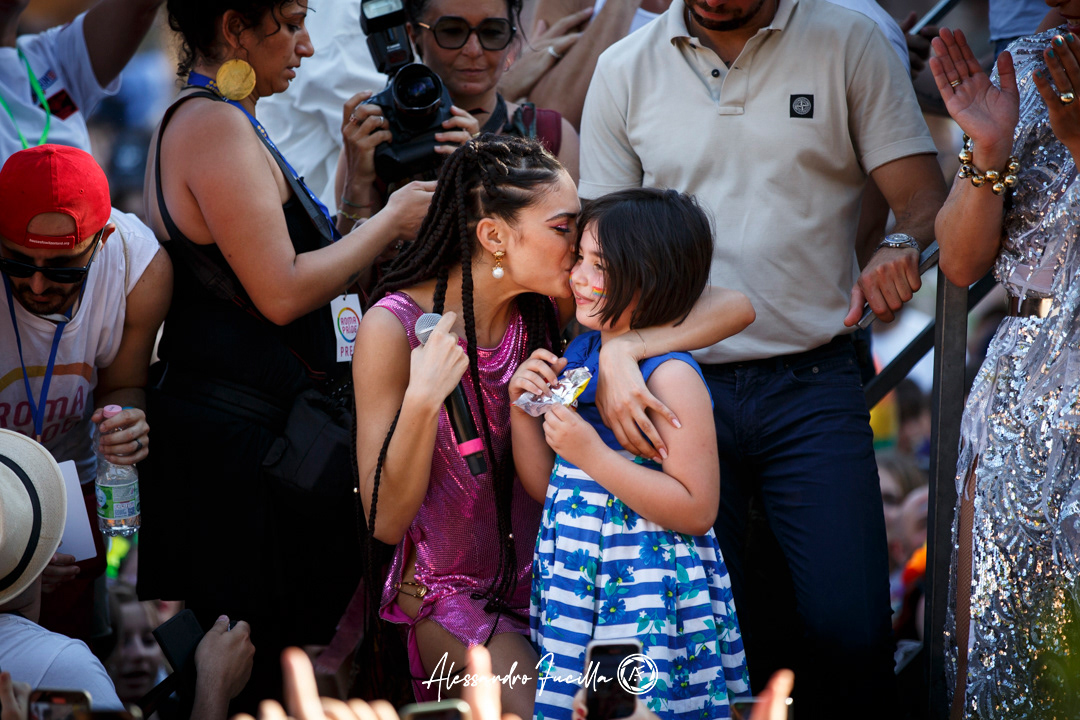 The Italian singer Elodie, godmother of Roma Pride ©Alessandro Fucilla
