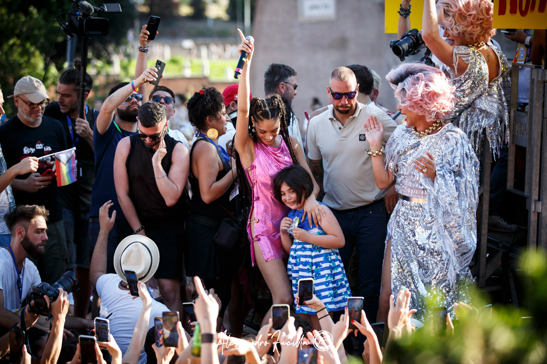 The Italian singer Elodie, godmother of Roma Pride ©Alessandro Fucilla
