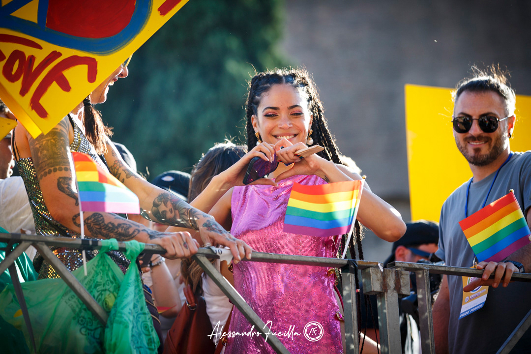 The Italian singer Elodie, godmother of Roma Pride ©Alessandro Fucilla