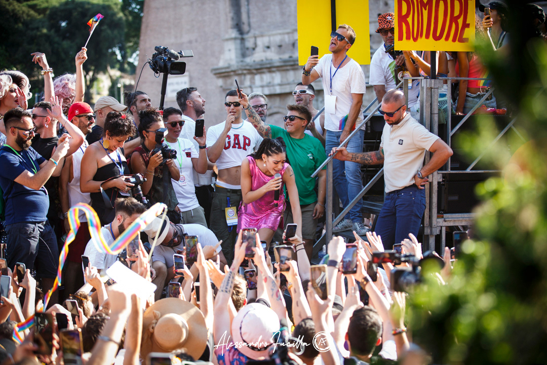 The Italian singer Elodie, godmother of Roma Pride ©Alessandro Fucilla