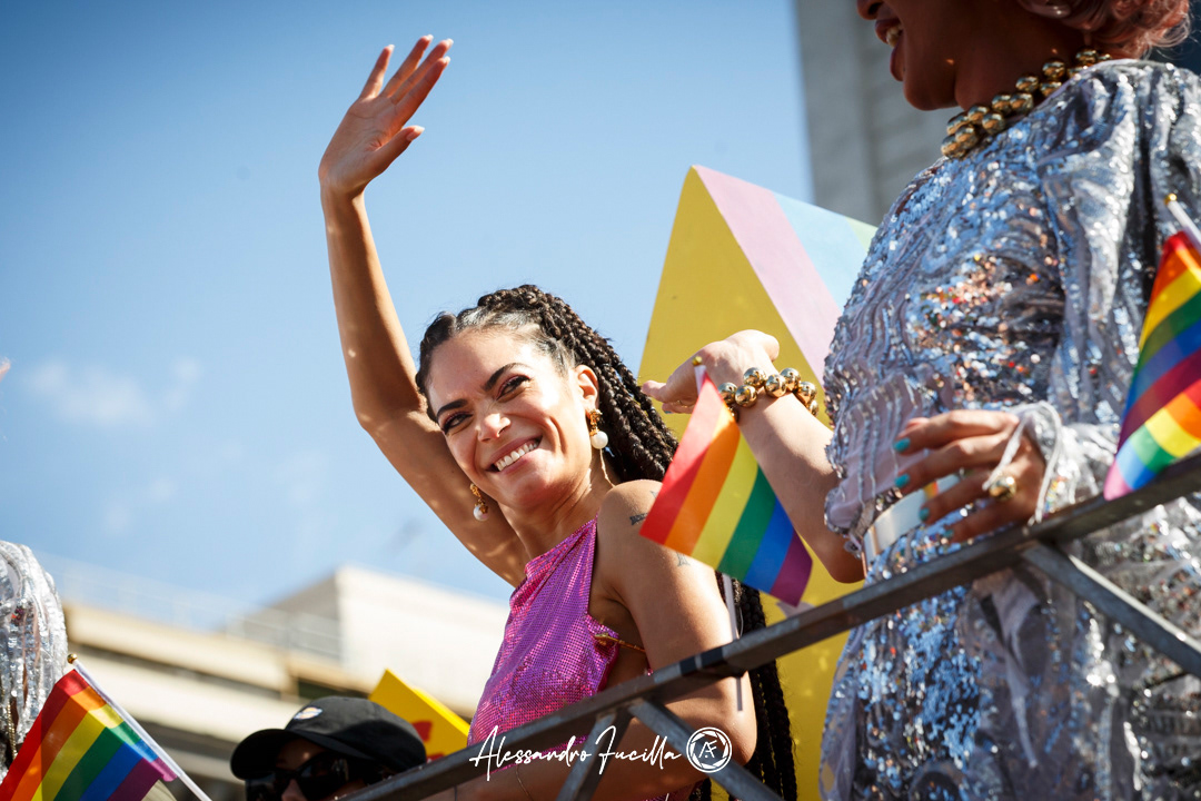 The Italian singer Elodie, godmother of Roma Pride ©Alessandro Fucilla