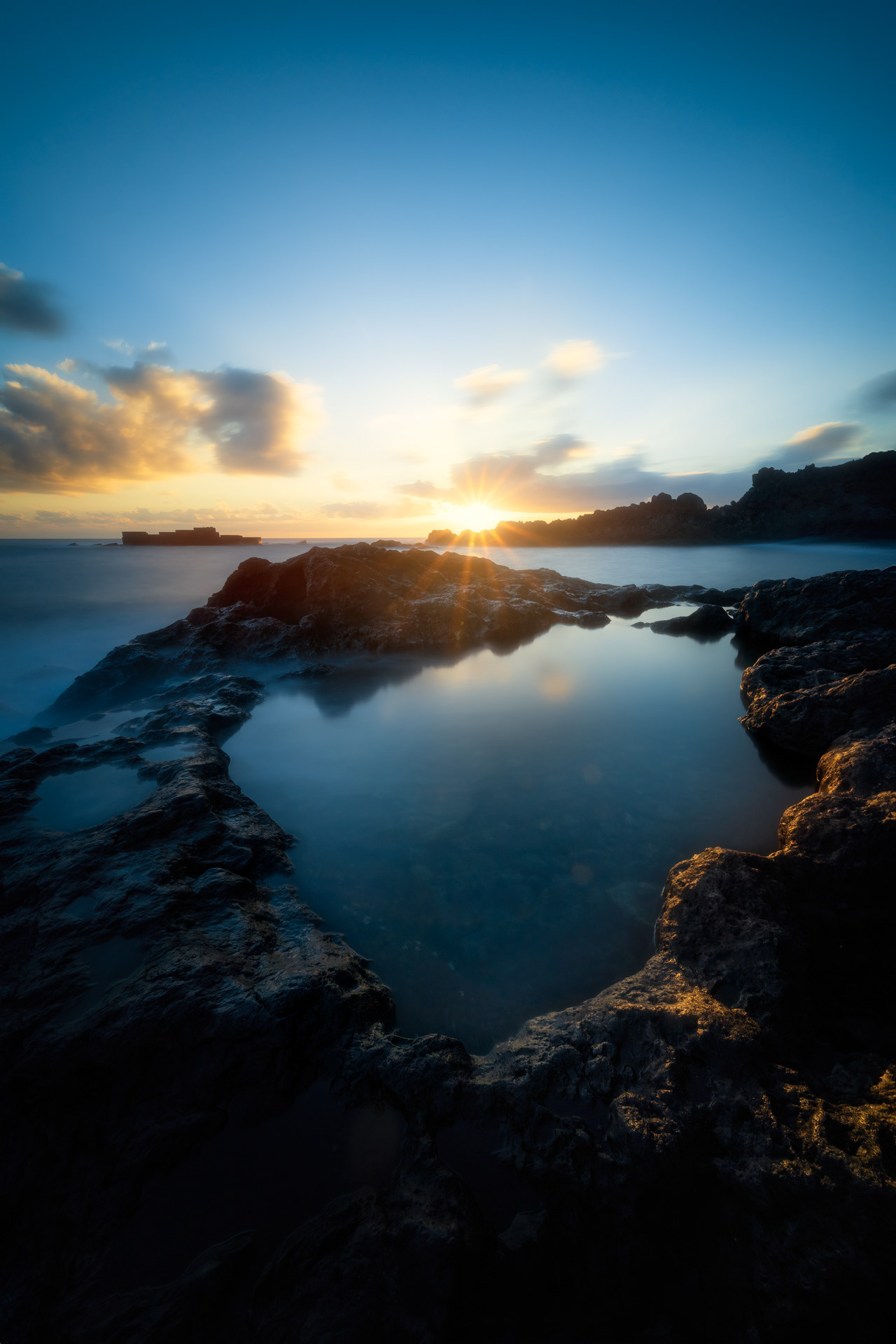 Svítání na ostrově na La Palma