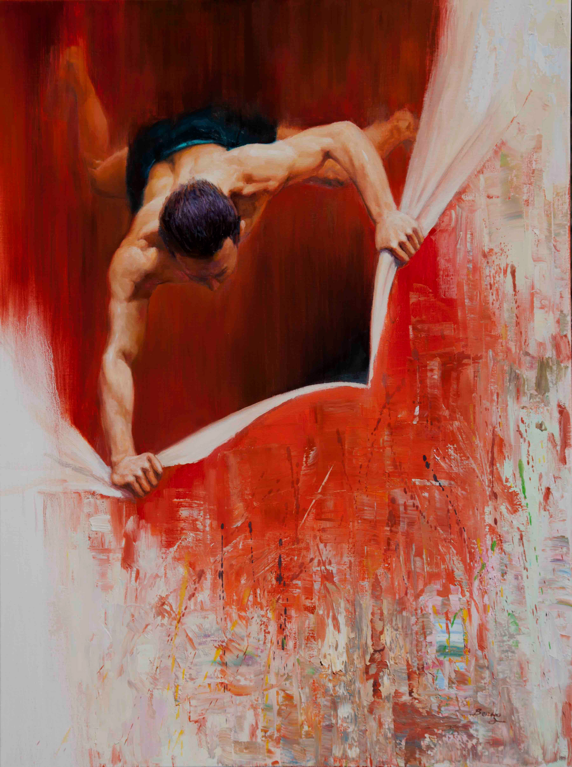 Finding a juncture 3. Oil on linen. Size: 76x102cm.