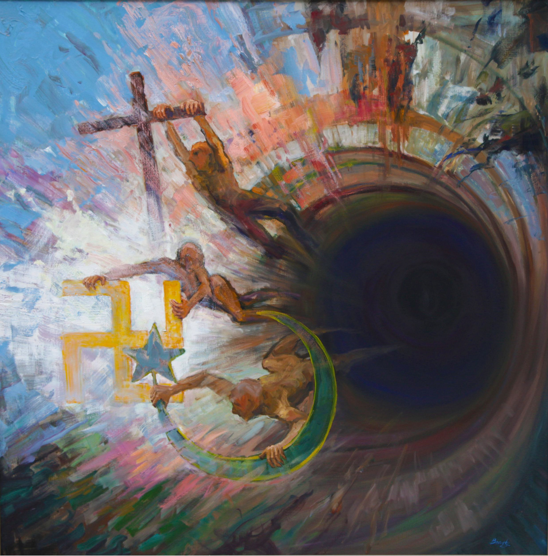 The black hole 1. Oil on linen. Size: 1380x1380cm