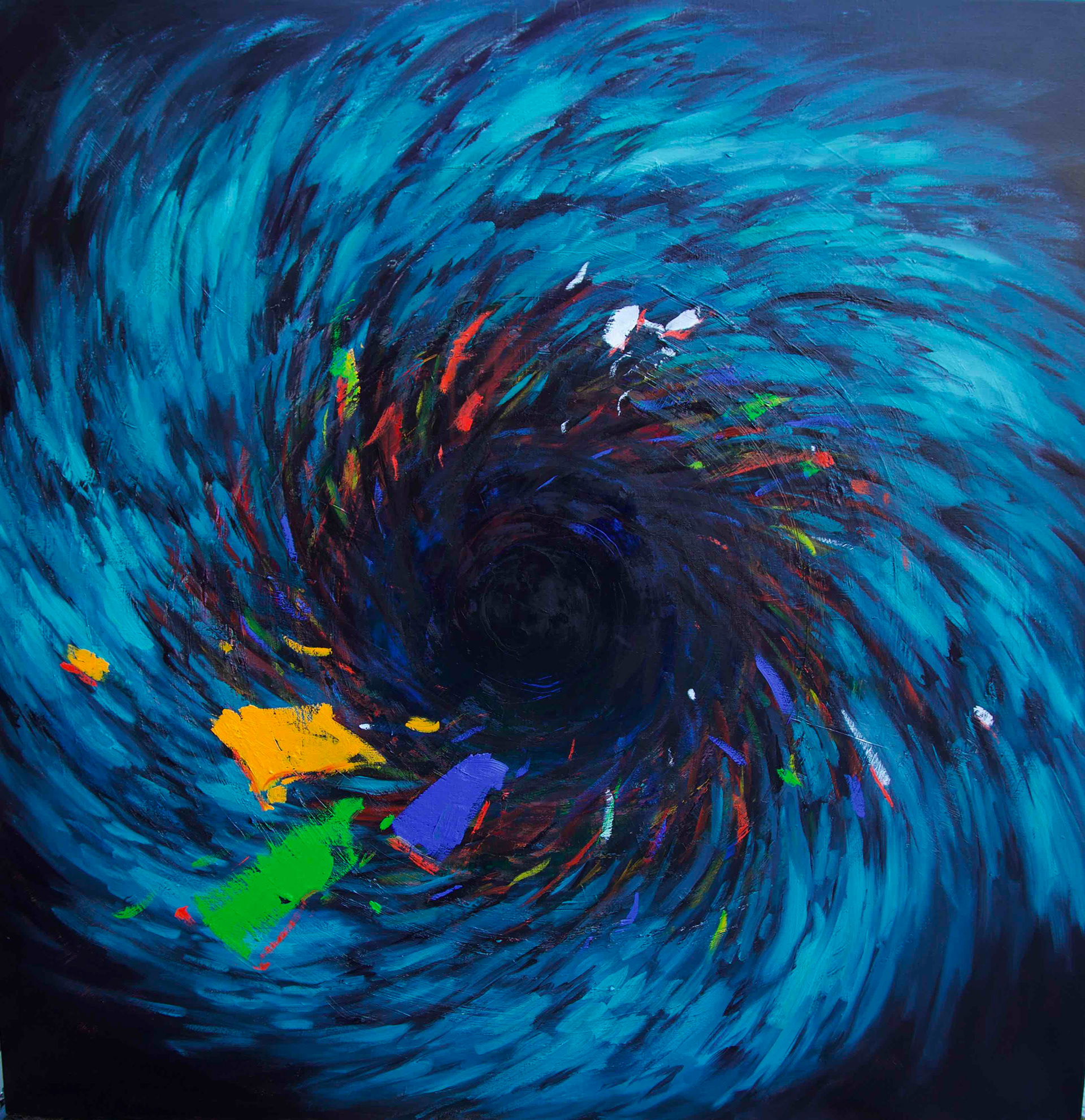 The black hole 2. Oil on linen. Size: 1380x1380cm