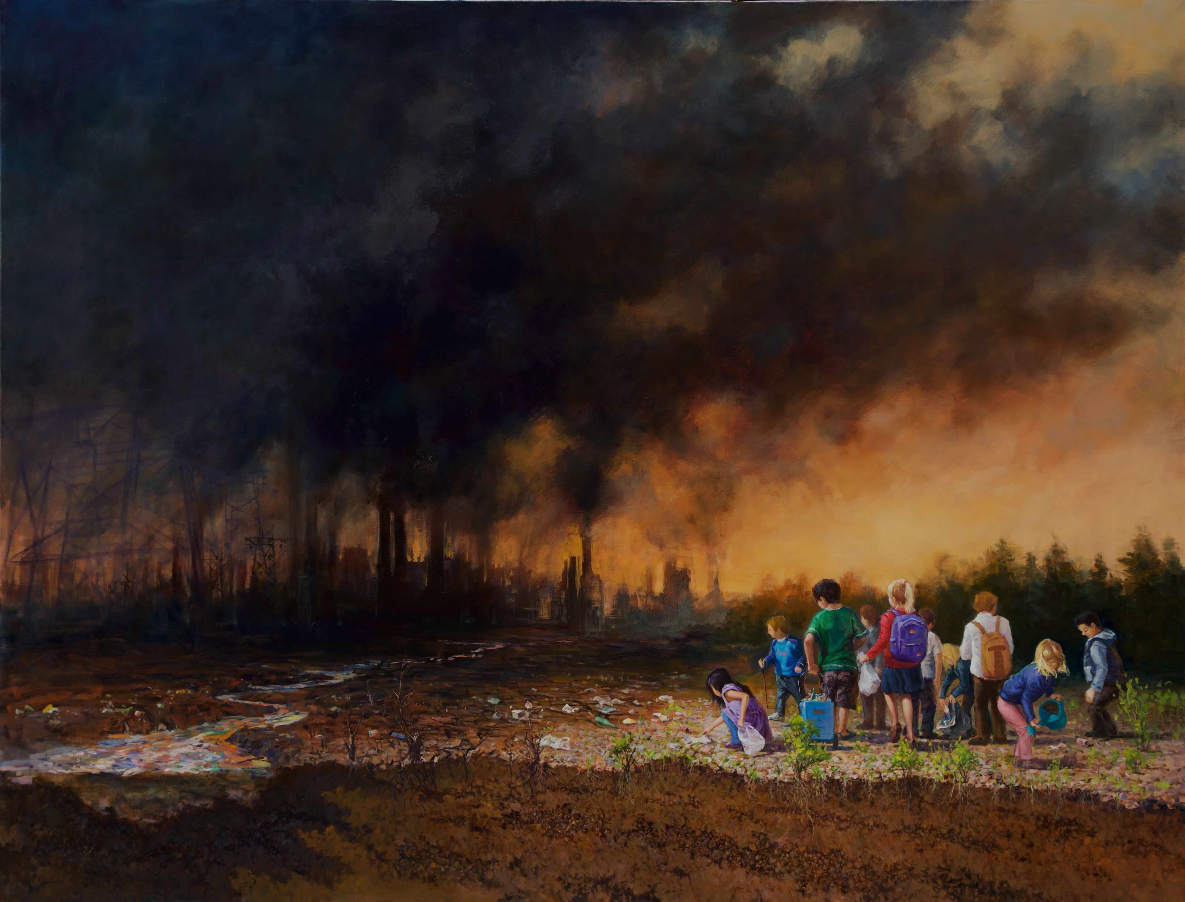 New growth 1. Oil on linen. Size: 180x240cm