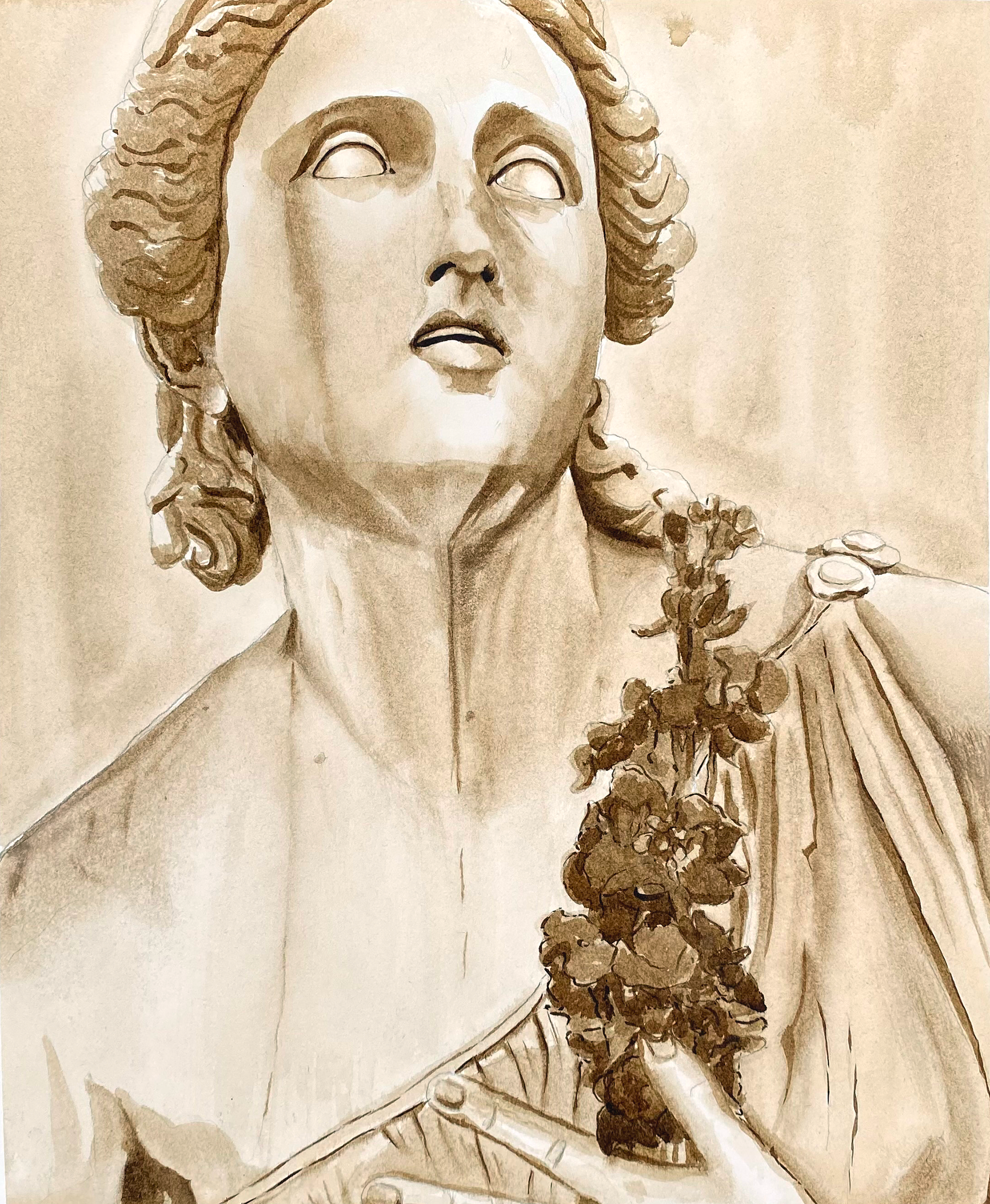 Venus, Ink on Paper, 14x17 in,. 2022