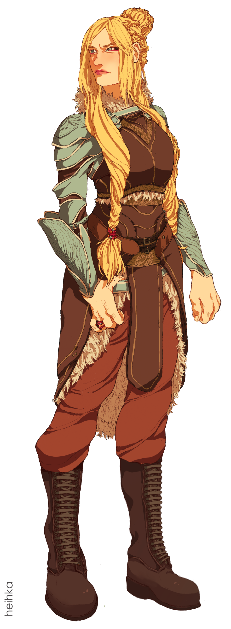 Full body character; lineart and flat colors with shading.