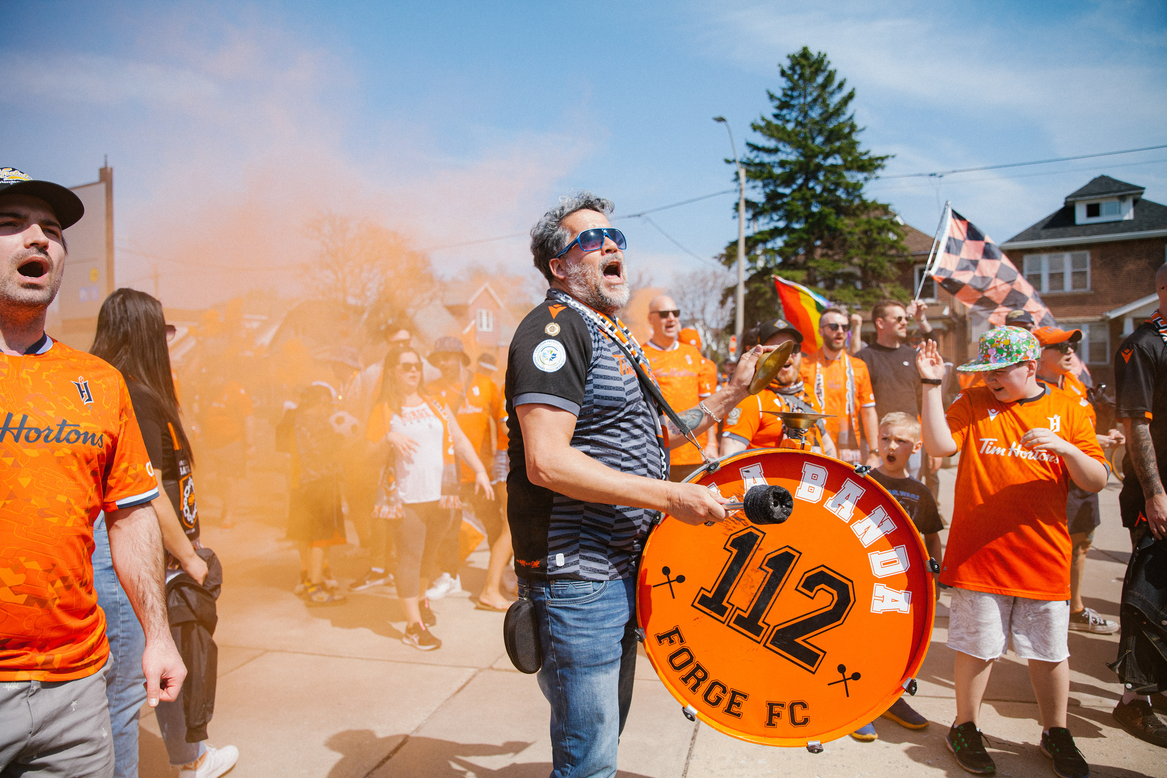Forge FC fans on the day of the 2023 Home Opener