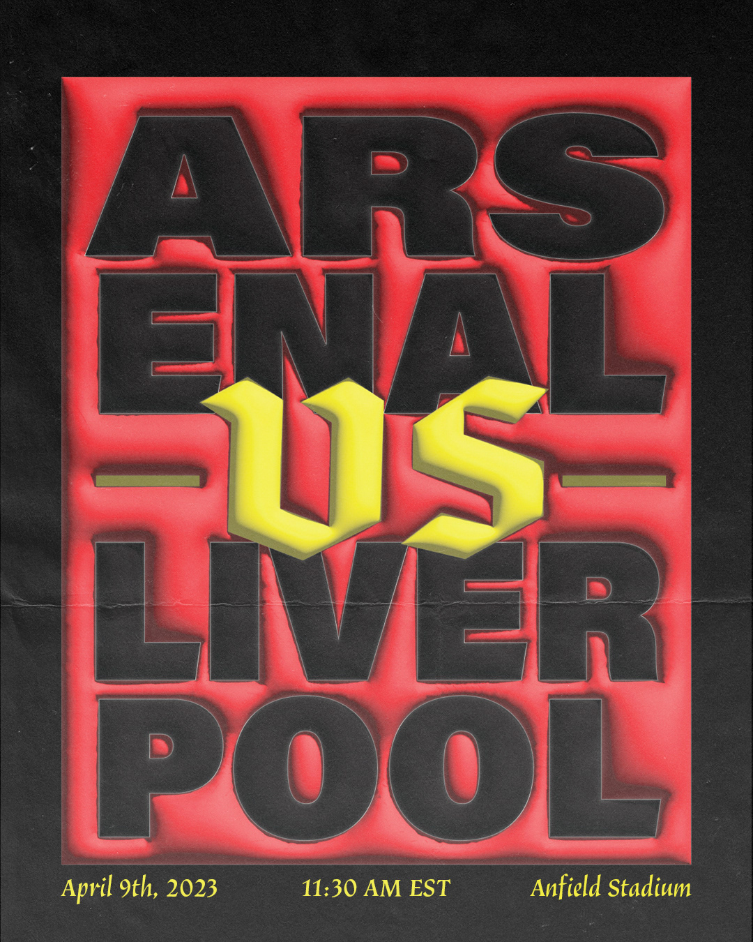 Matchday poster for Arsenal vs Liverpool
