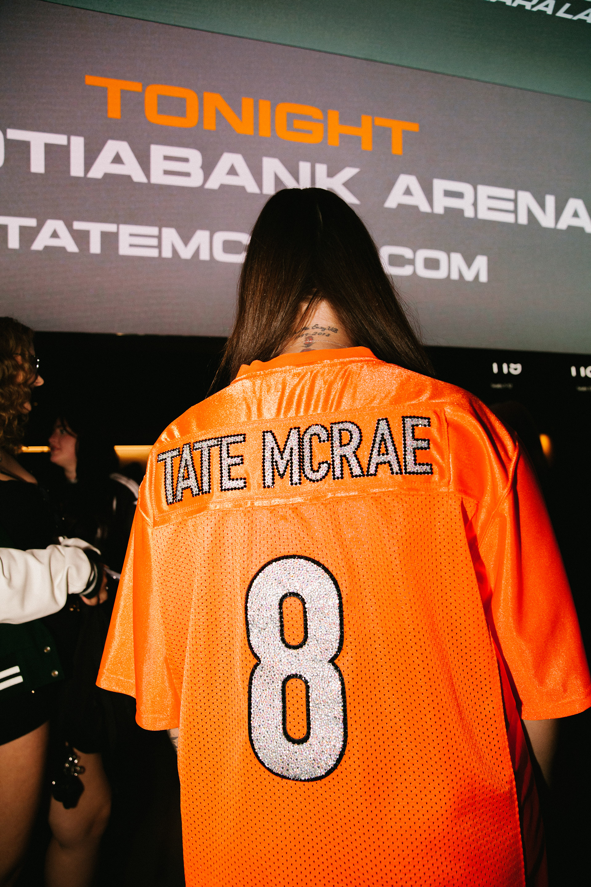 Tate McRae fan photographed for Scotiabank Arena