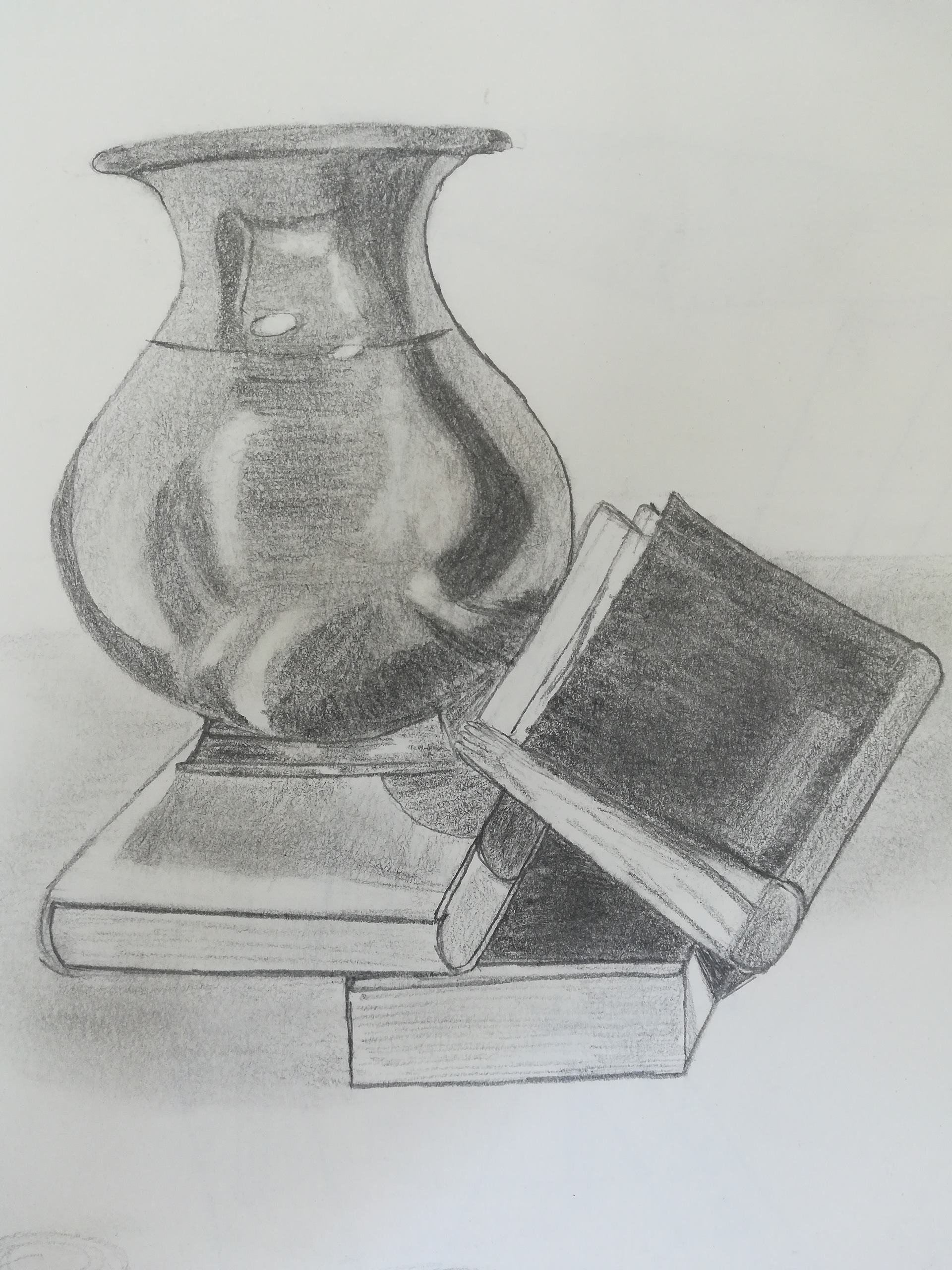 Composed still life sketch