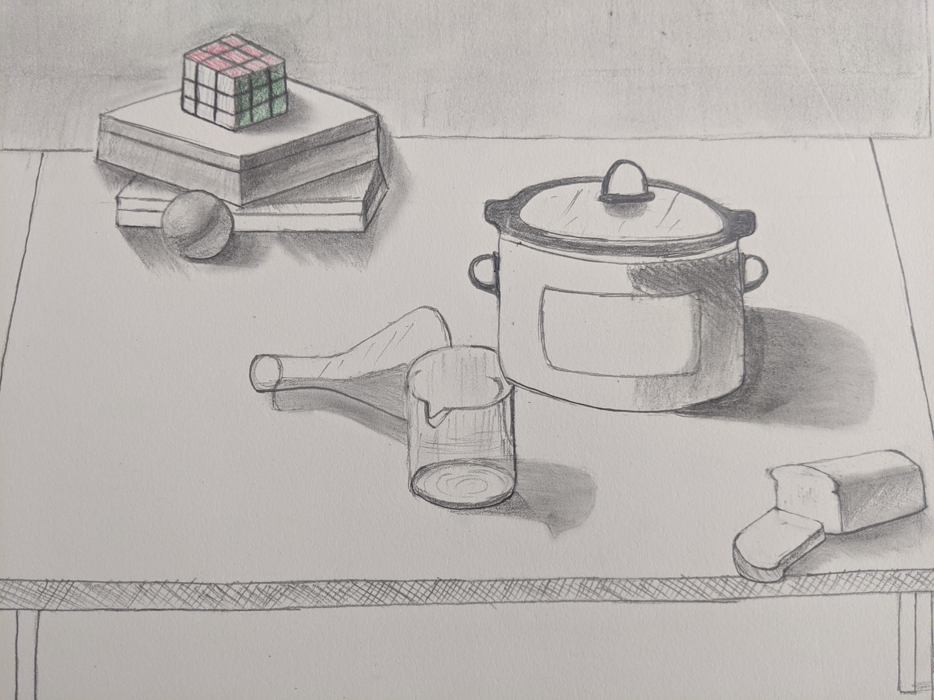 Still life composition in 'S' Pattern