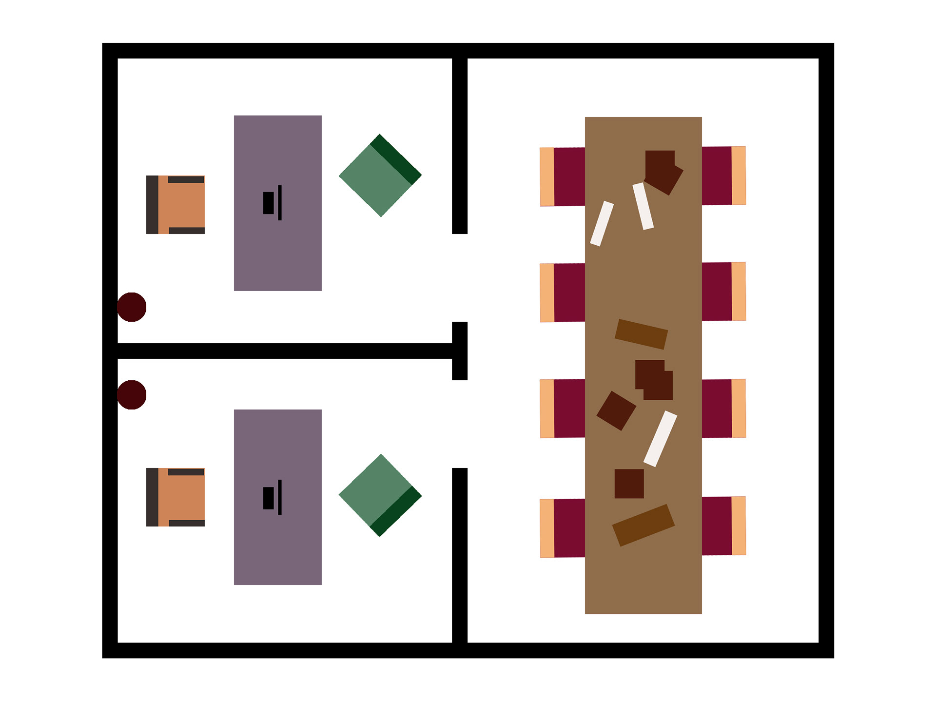 Rendered floor plan in PhotoShop