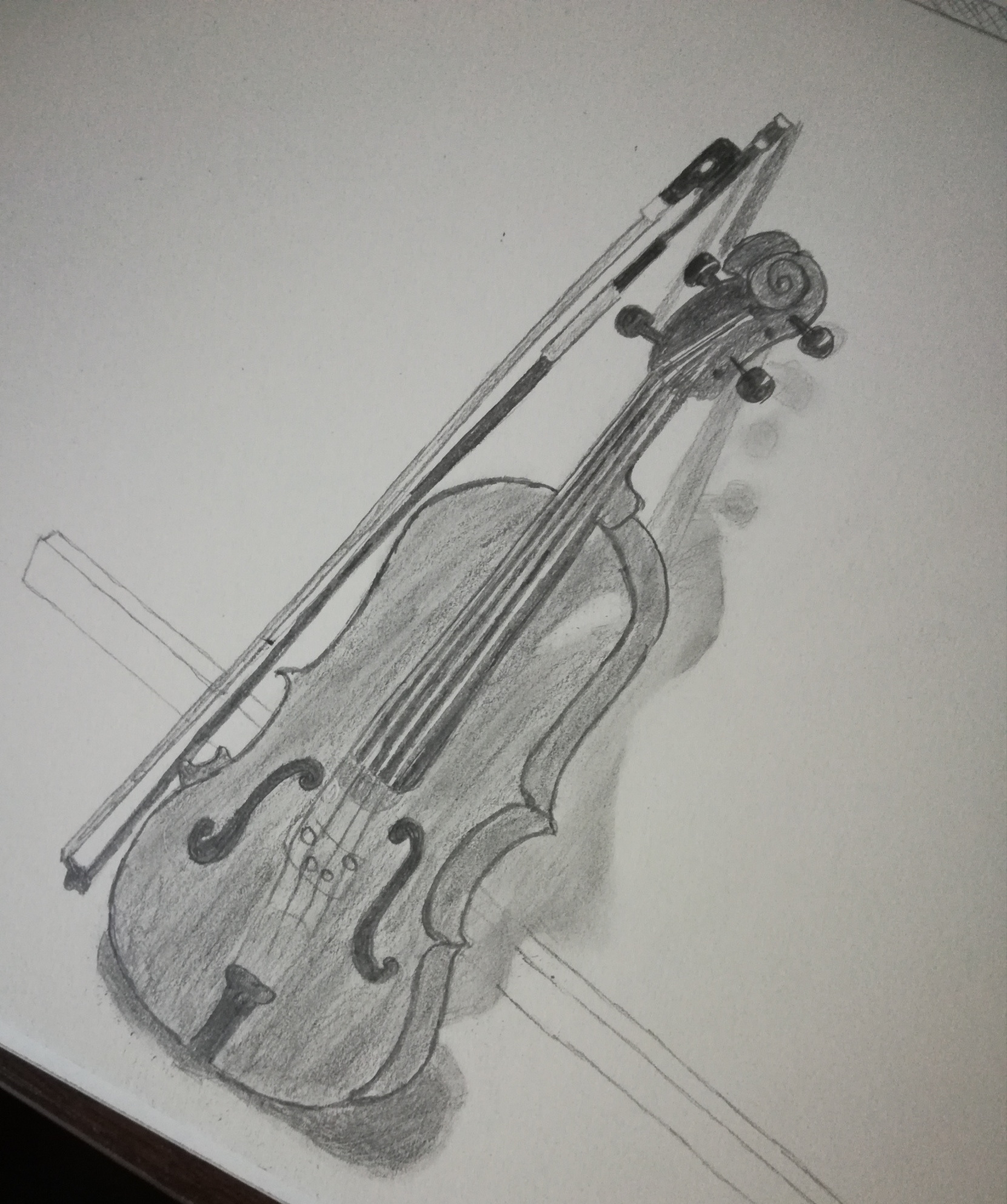 Rendered still life_Violin
