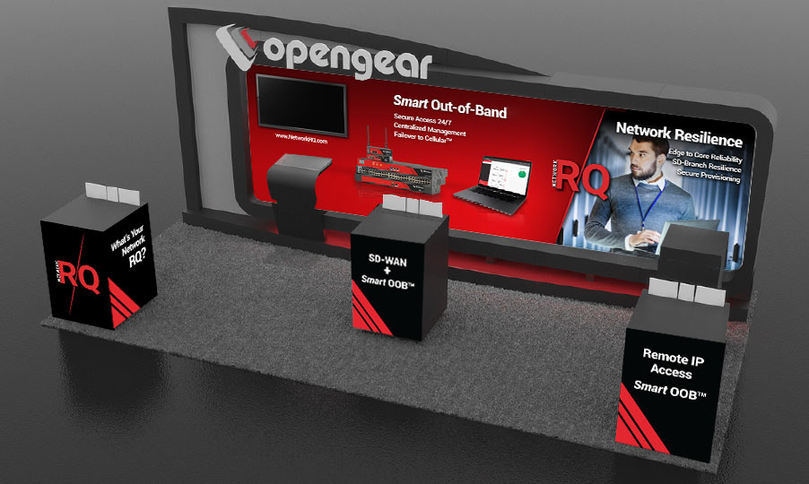 Comp of the Opengear Exhibit Booth  at CISCO LIVE 2019 