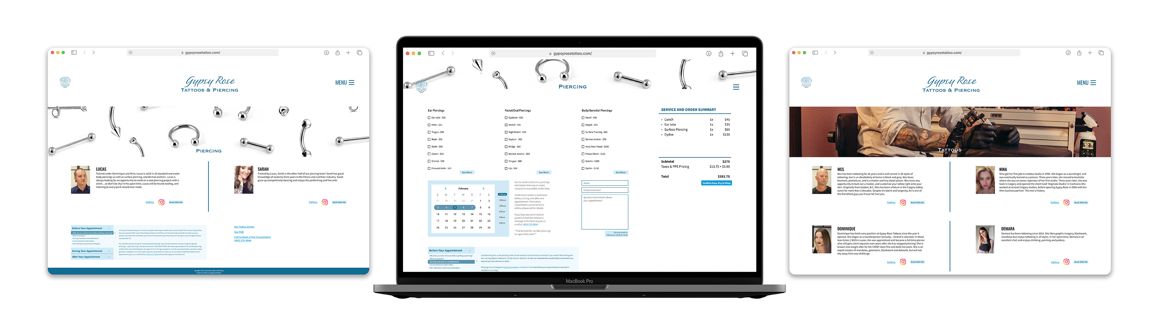 Website Booking Page Redesign