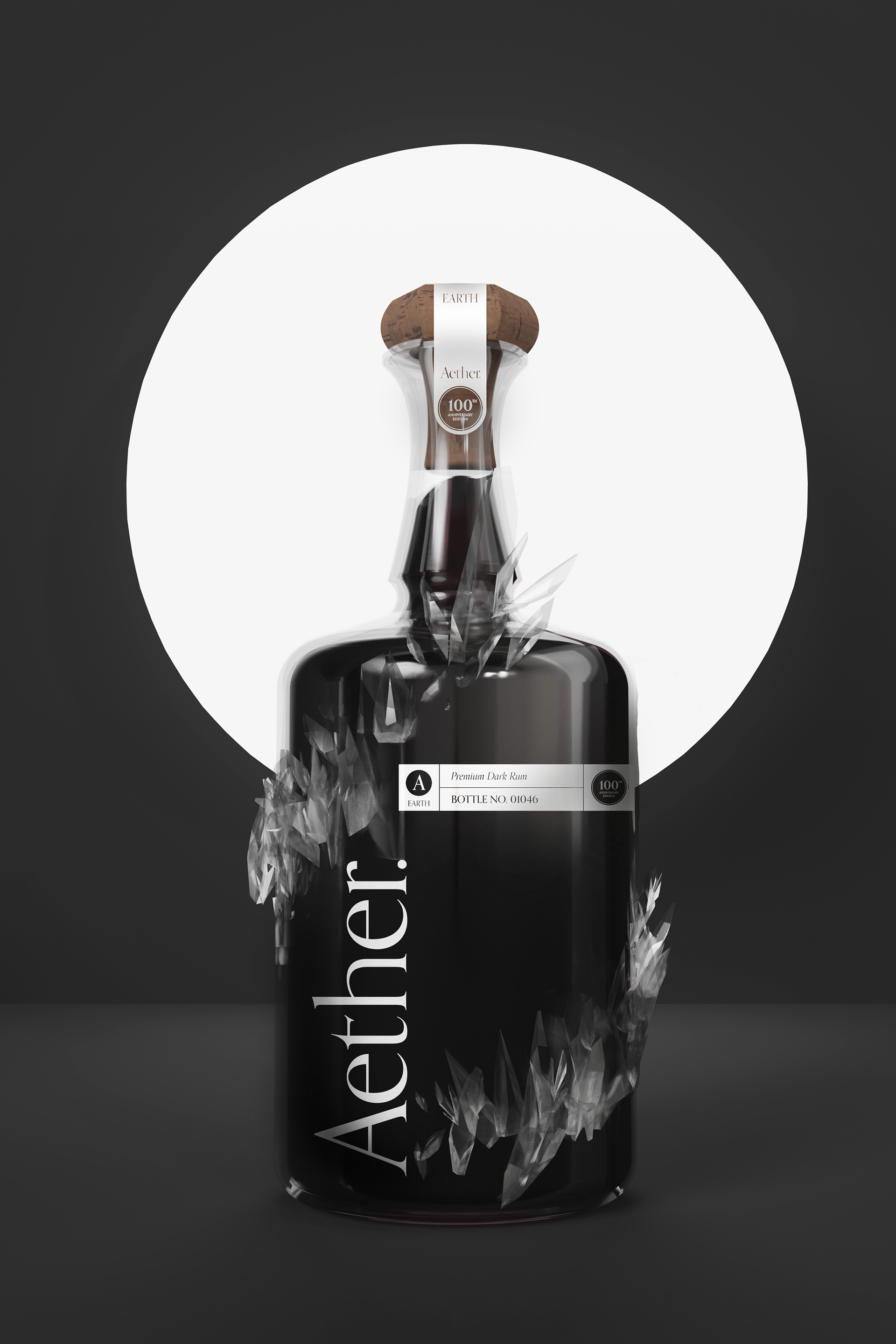 Earth Rum Bottle Render